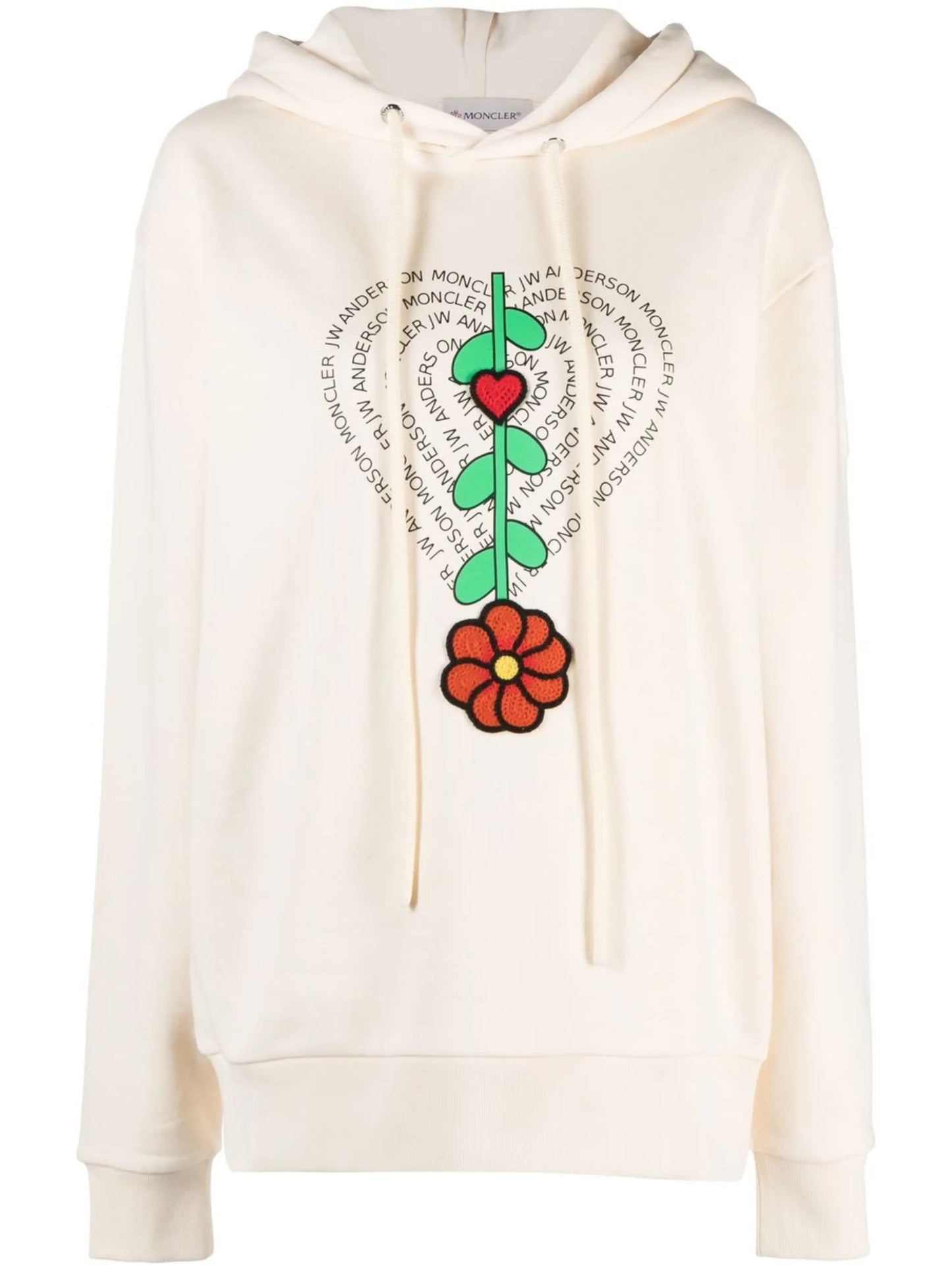 graphic-print cotton hoodie