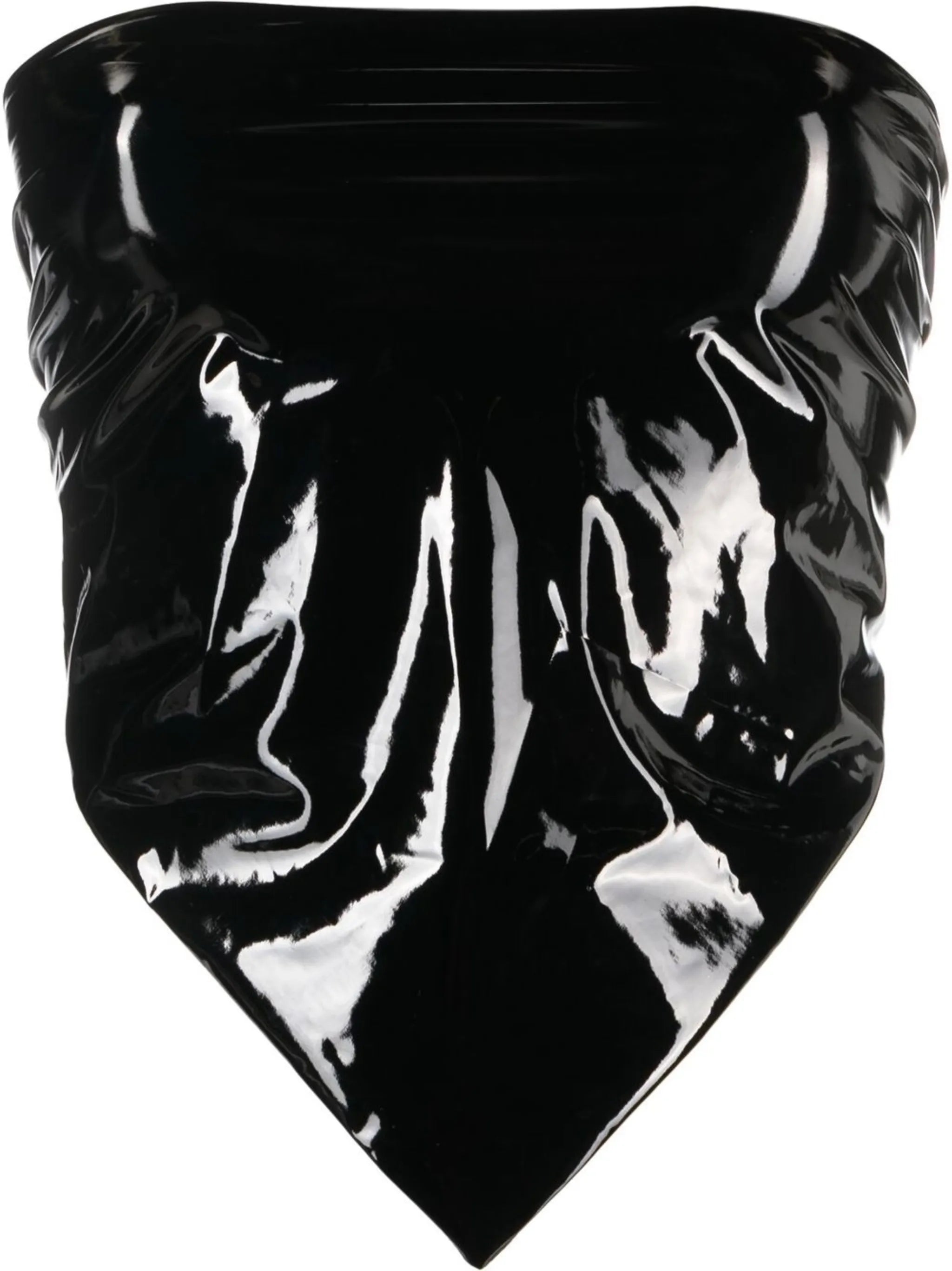 strapless patent bandana top