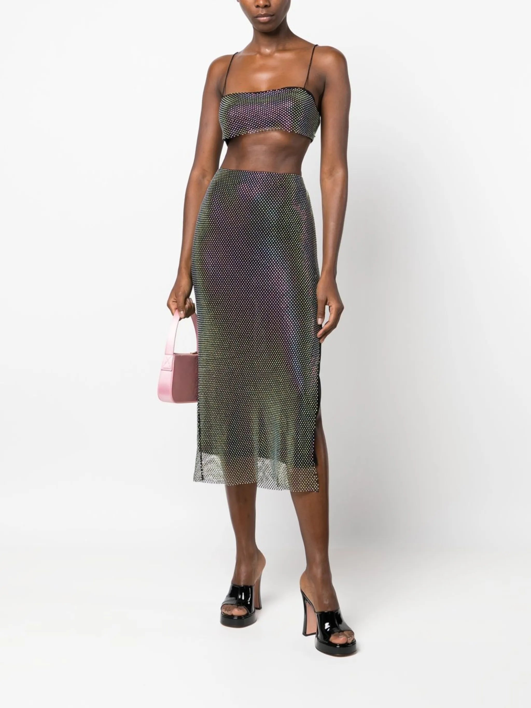 strappy crystal-embellished crop-top