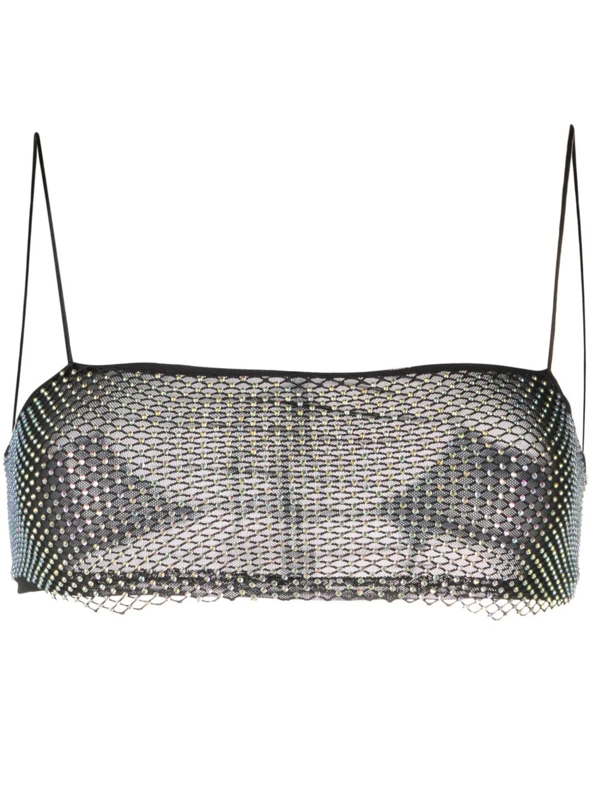 strappy crystal-embellished crop-top
