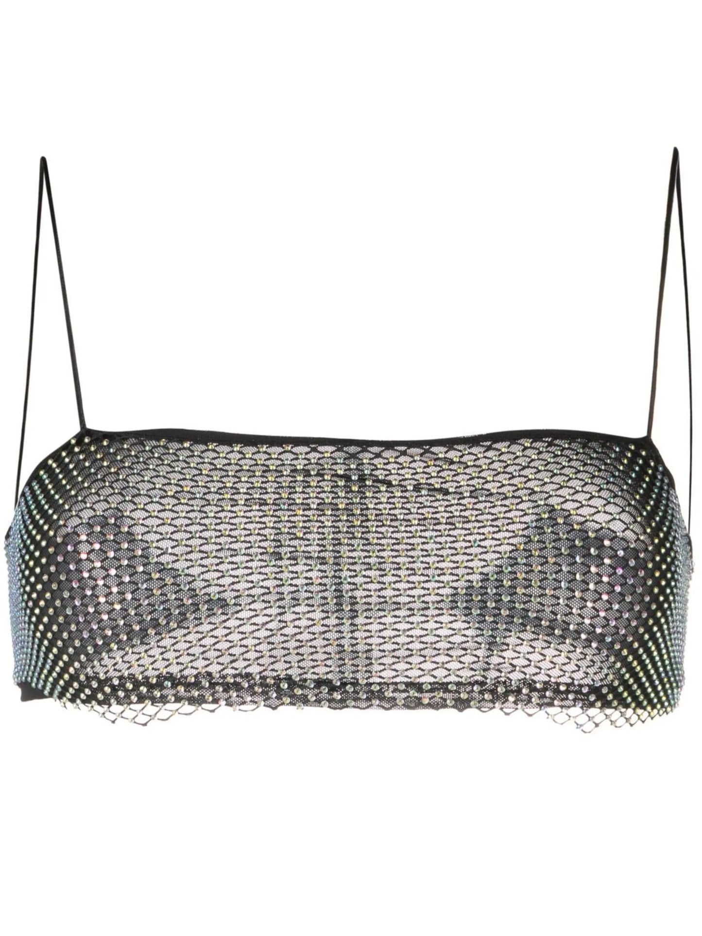 strappy crystal-embellished crop-top