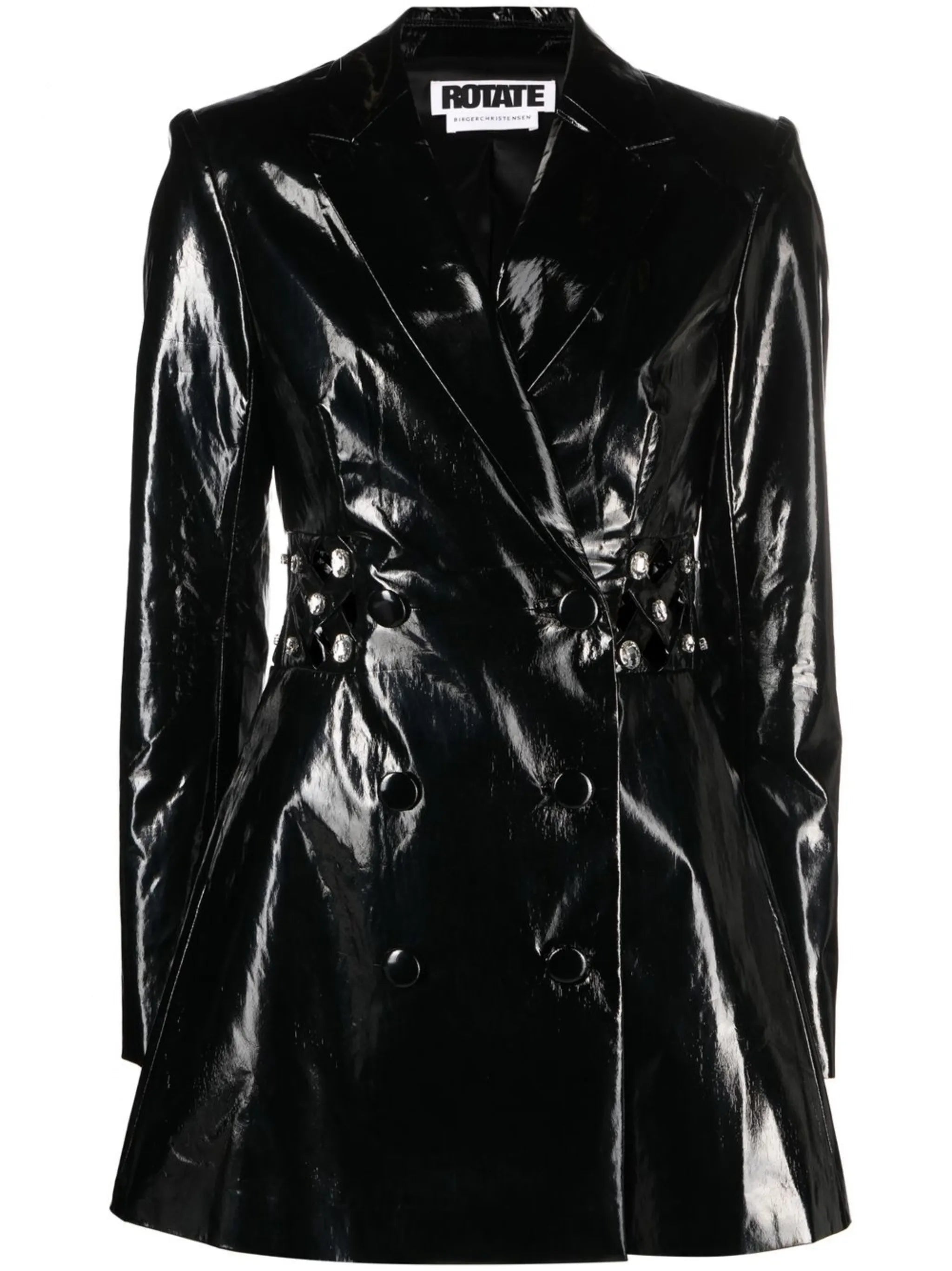 patent cut-out blazer-dress