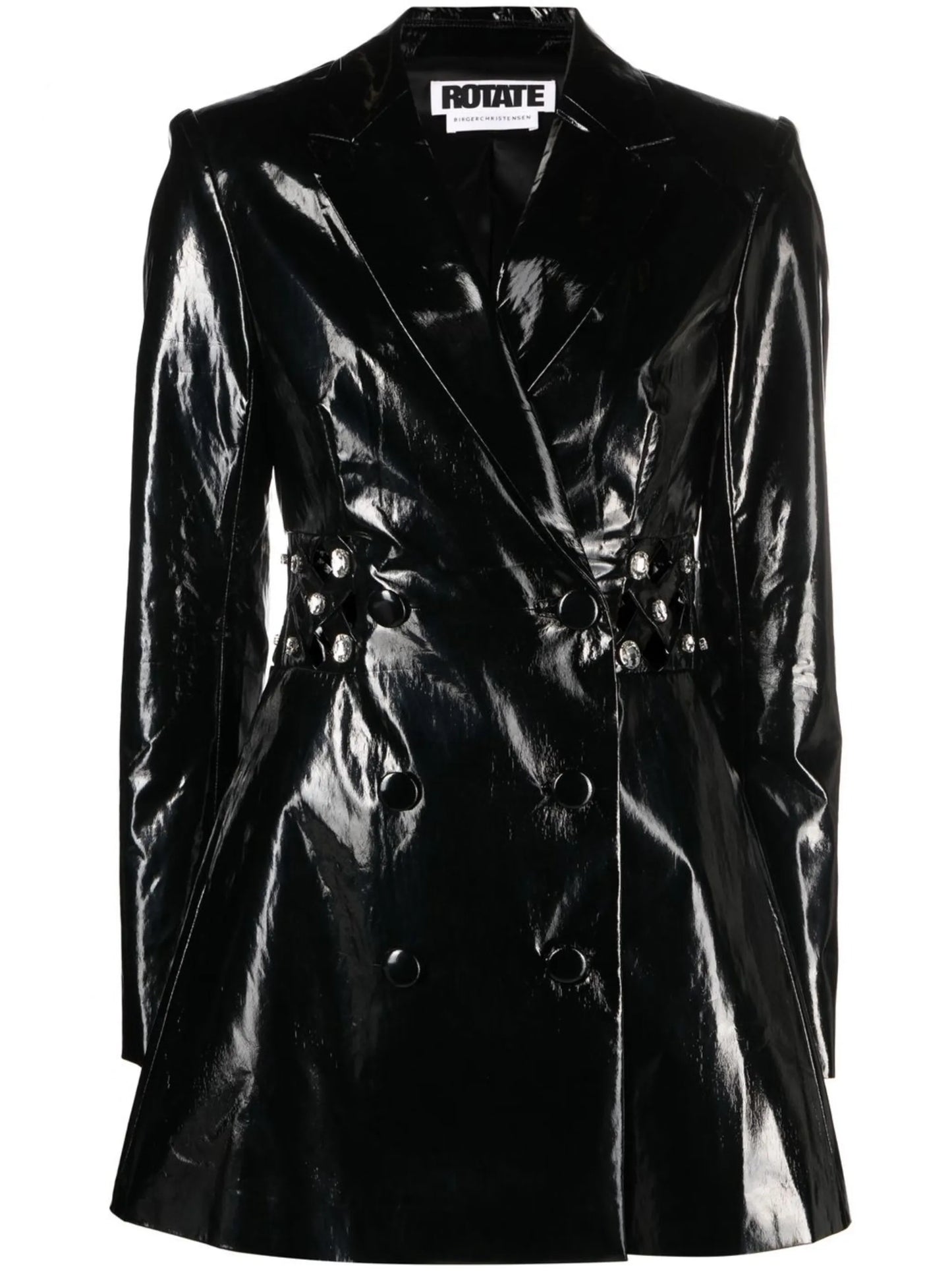 patent cut-out blazer-dress