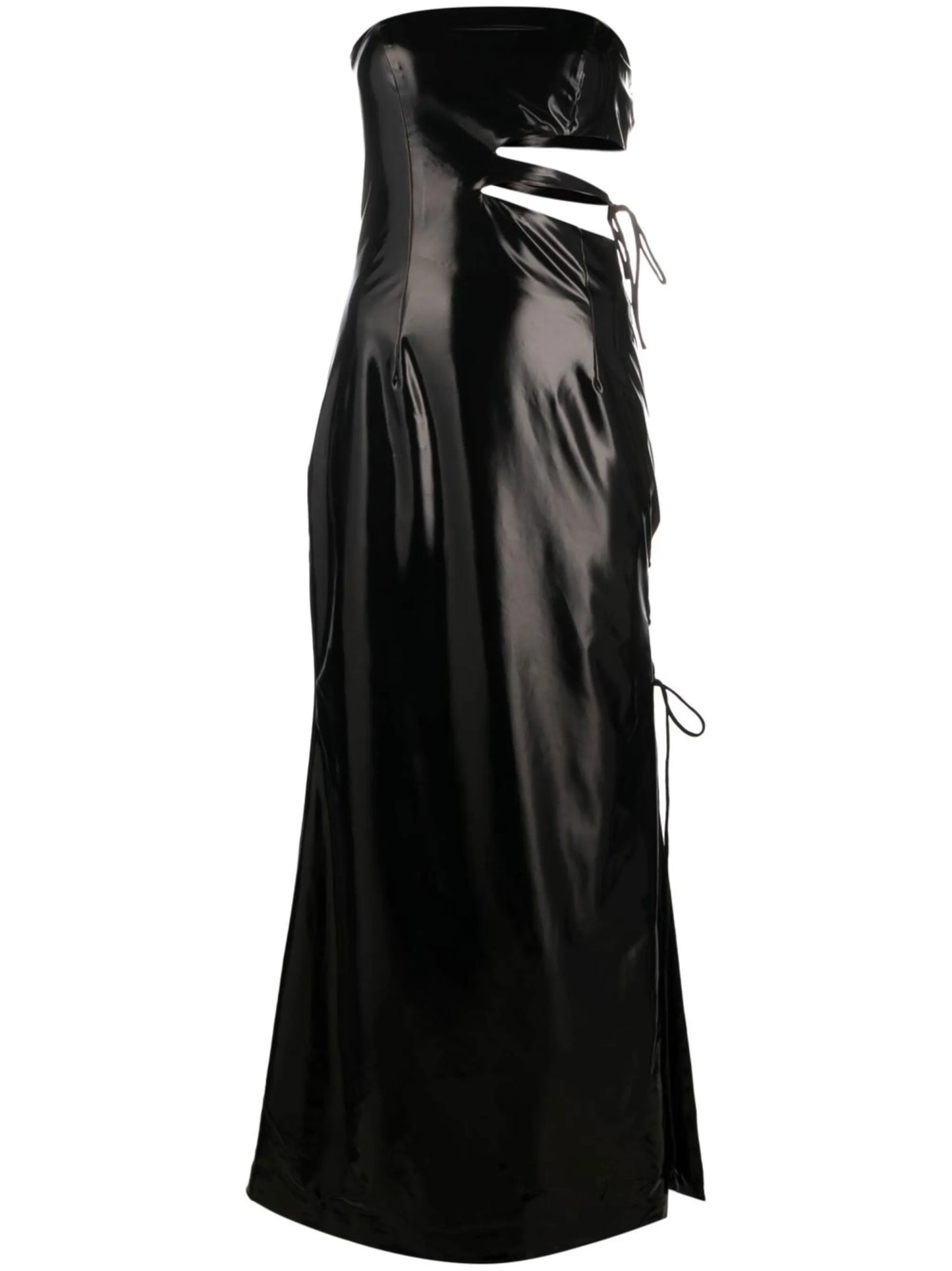 strapless cut-out maxi-dress
