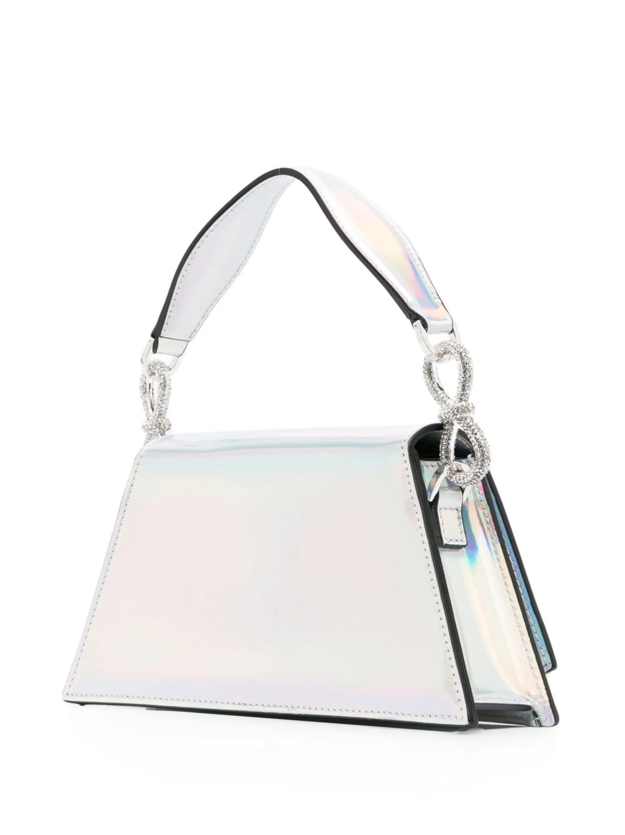 Iridescent Effect Bow Detail Mini Bag