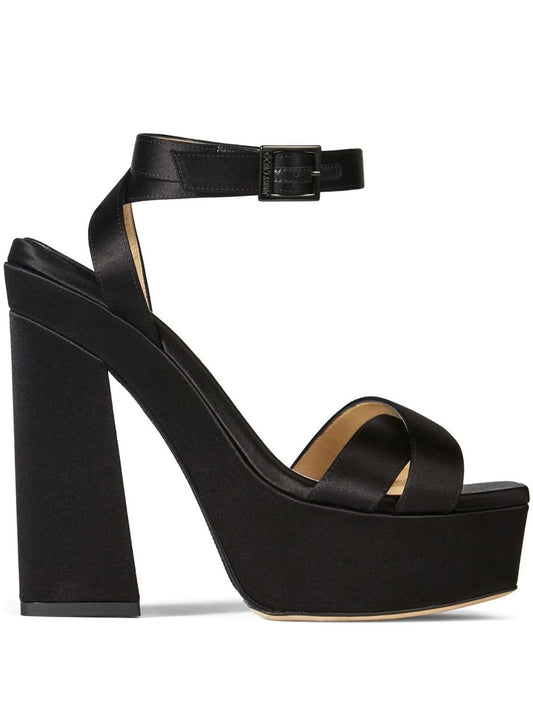 140mm Gaia satin sandals