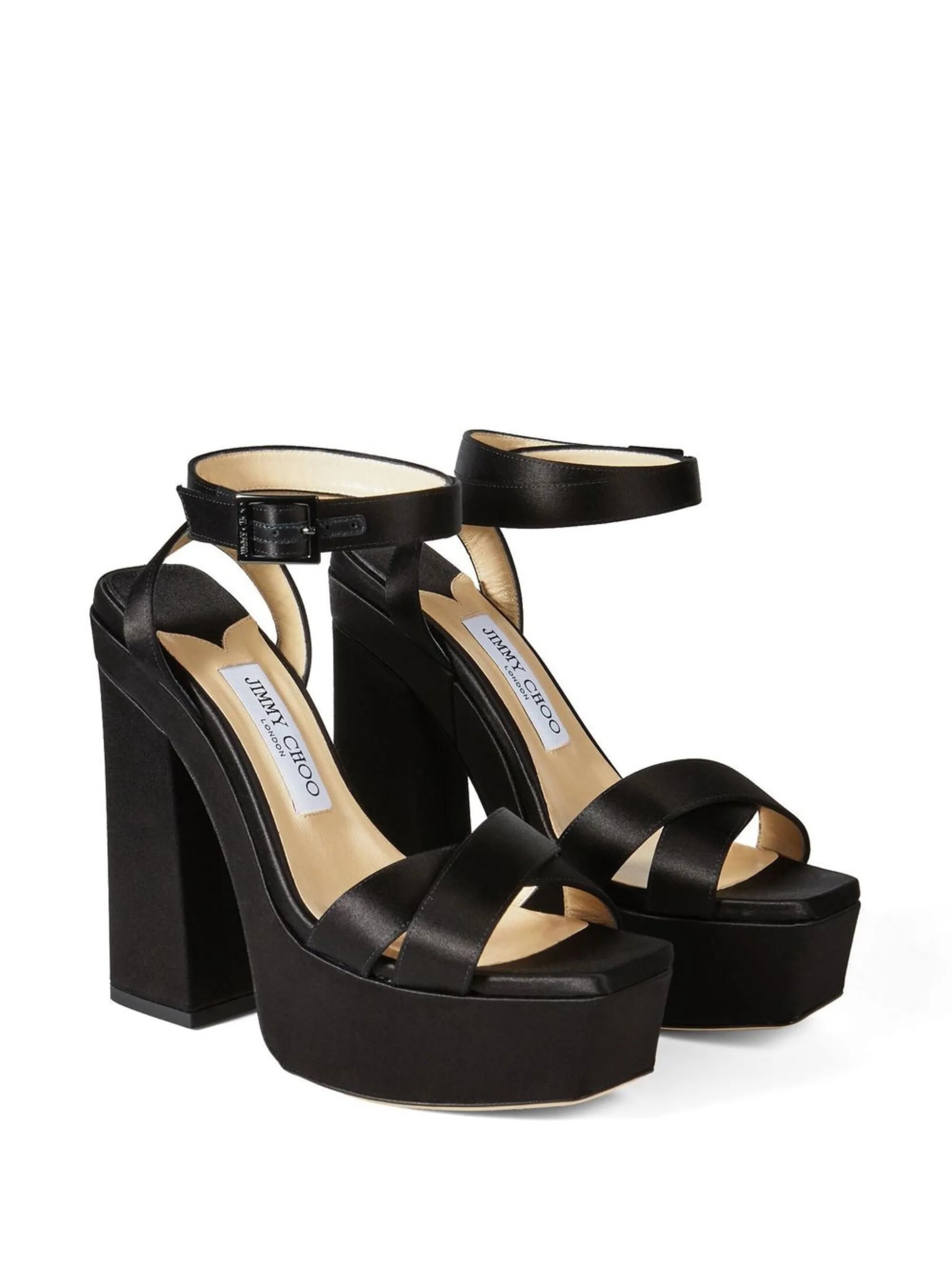 140mm Gaia satin sandals