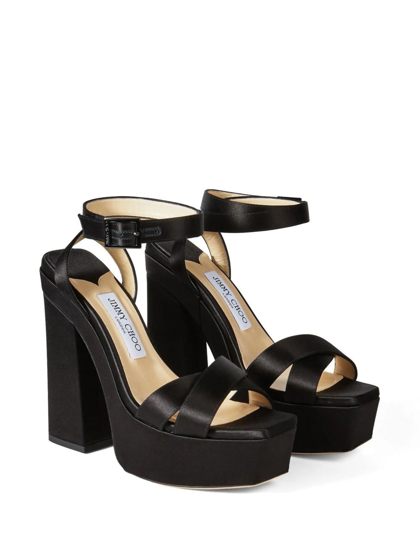 140mm Gaia satin sandals