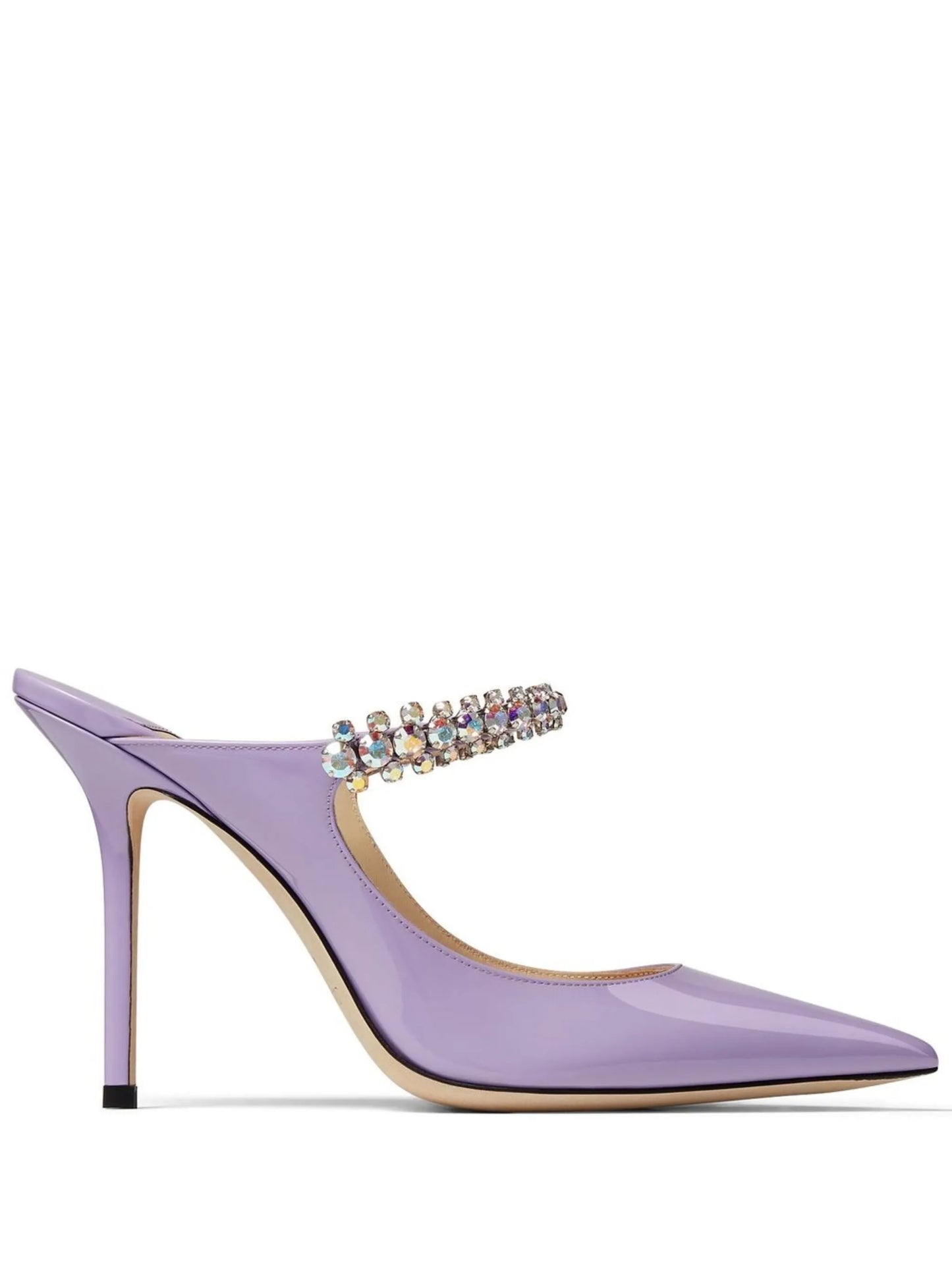 Bing 100mm crystal-embellished mules