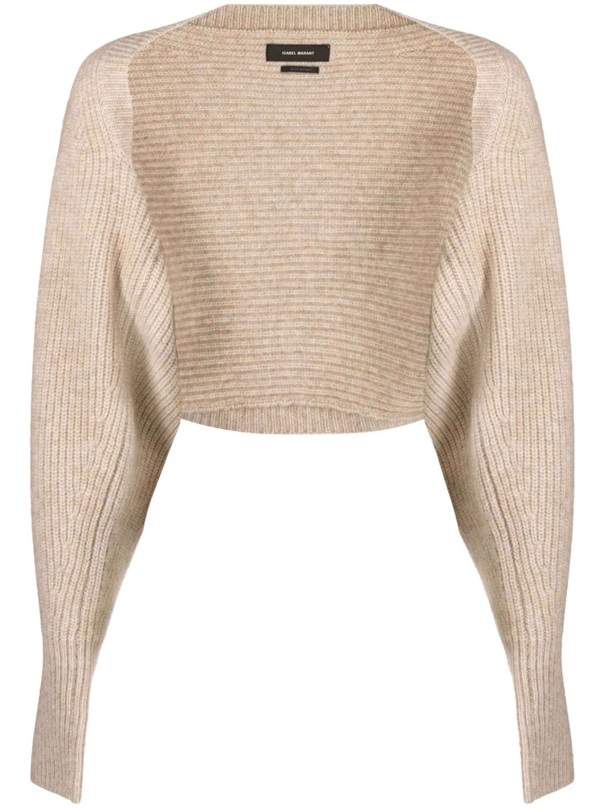 ribbed-knit draped top