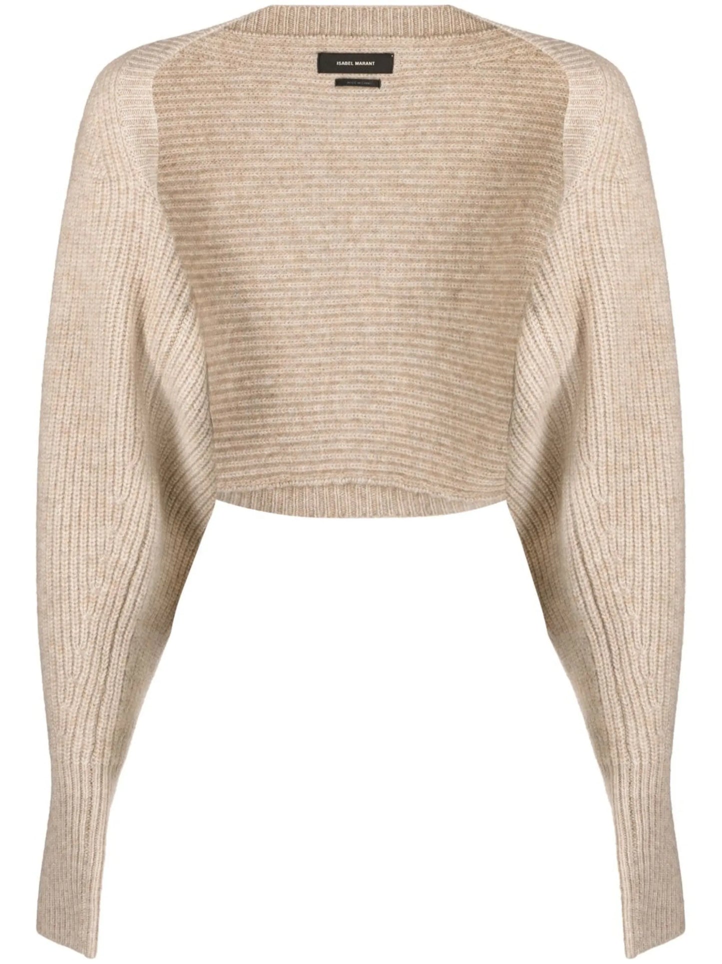 ribbed-knit draped top