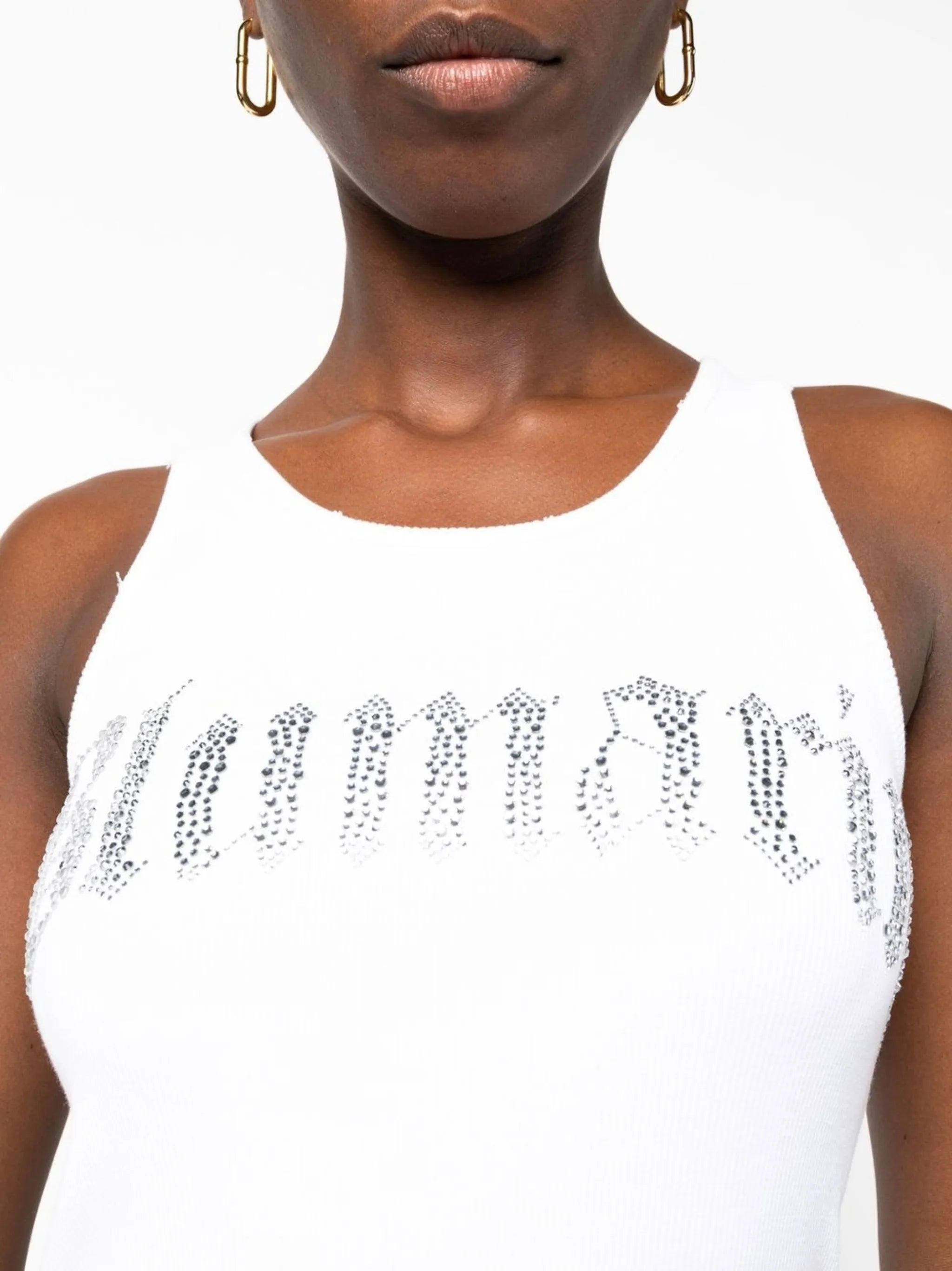 gem-logo crew-neck tank top