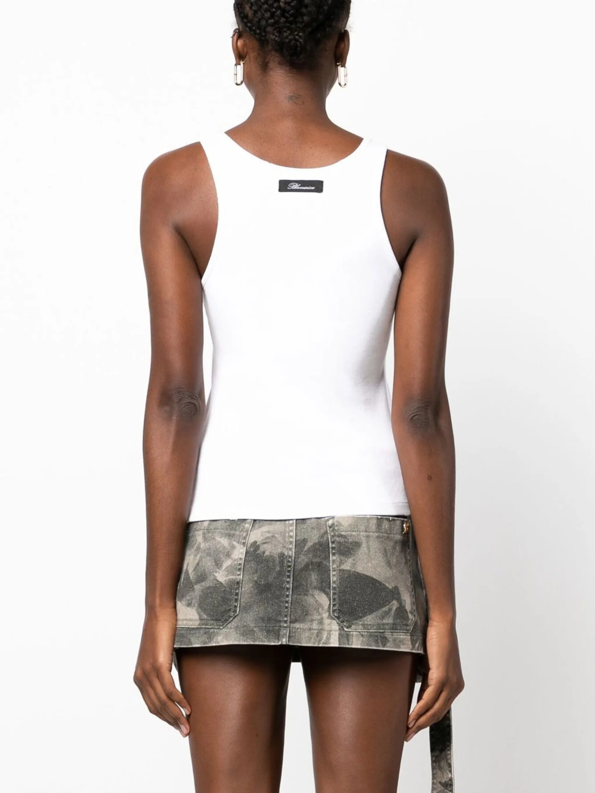 gem-logo crew-neck tank top
