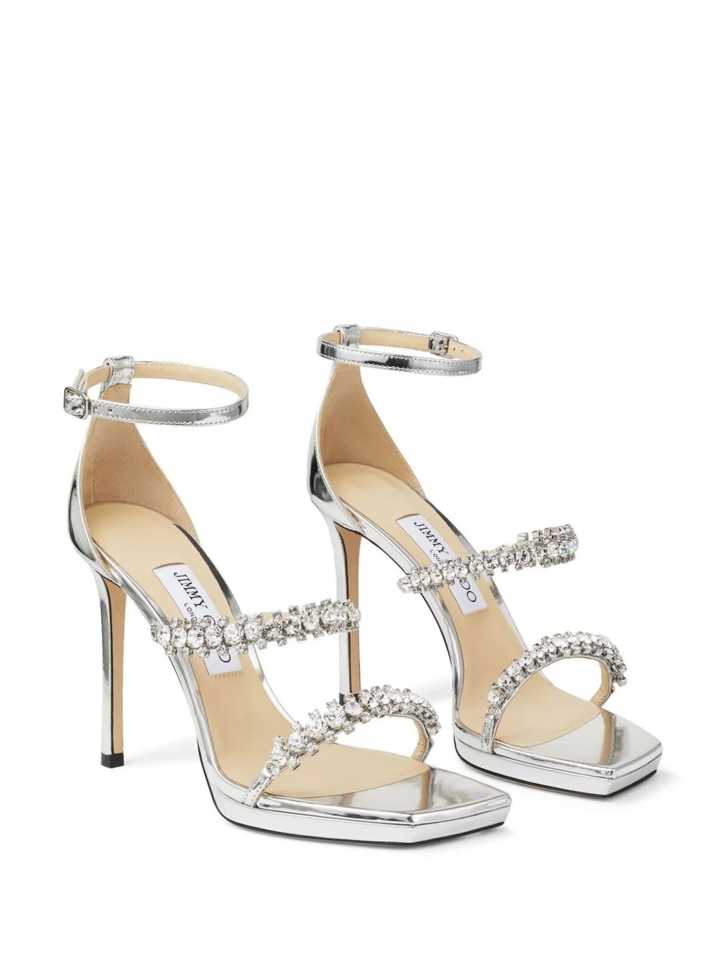 Bing metallic 105mm sandals