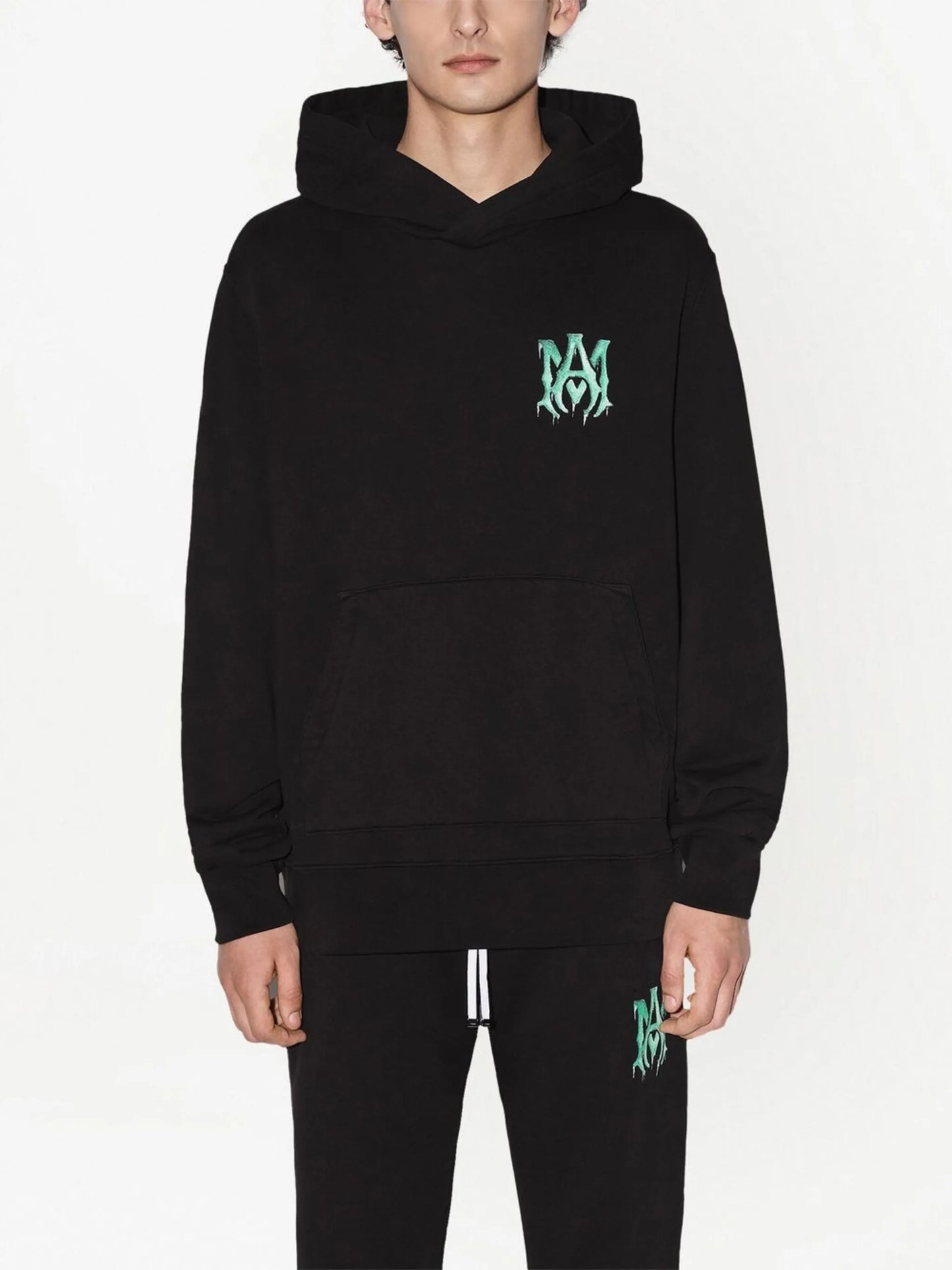 embroidered-logo cotton hoodie