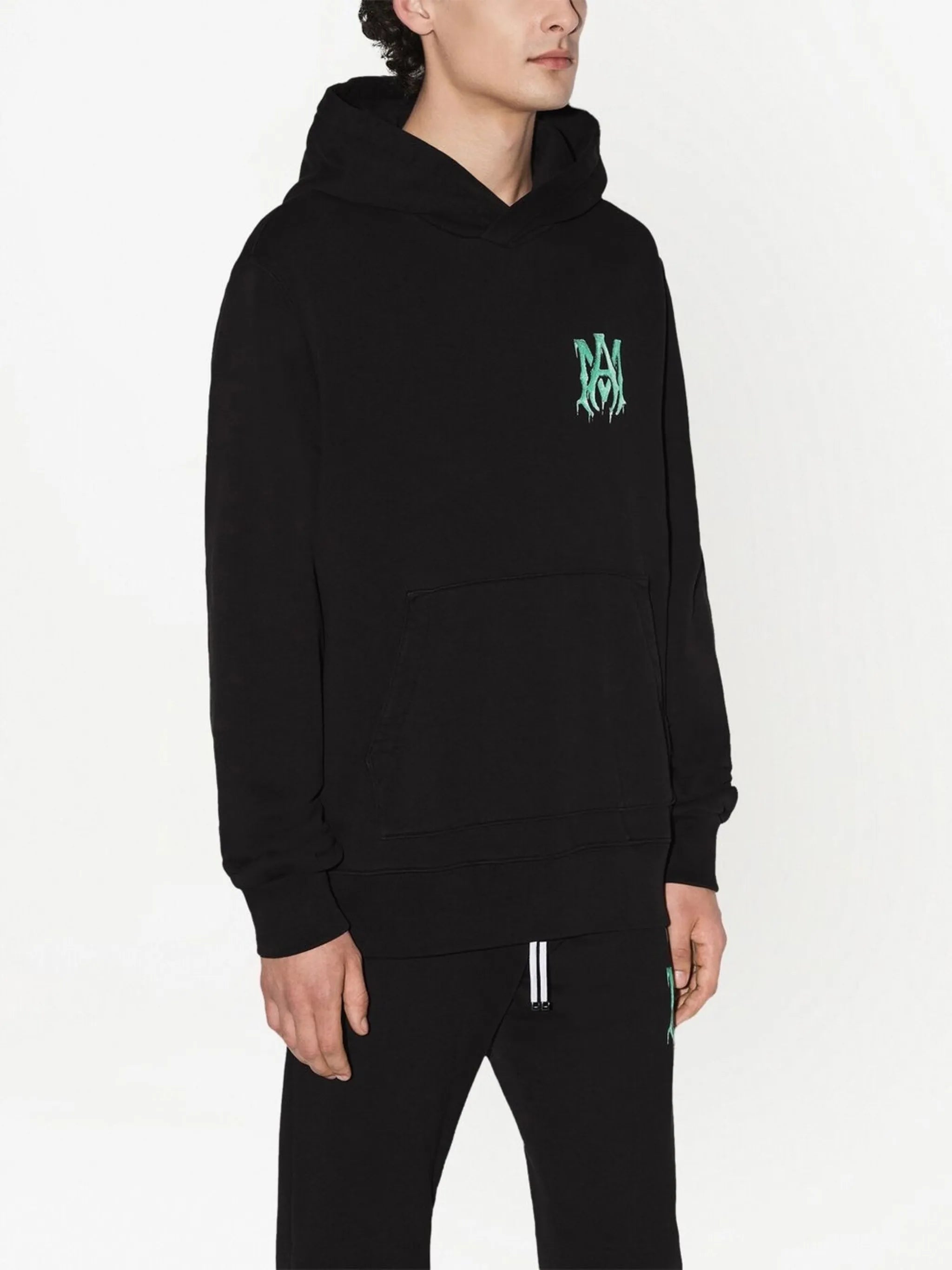 embroidered-logo cotton hoodie