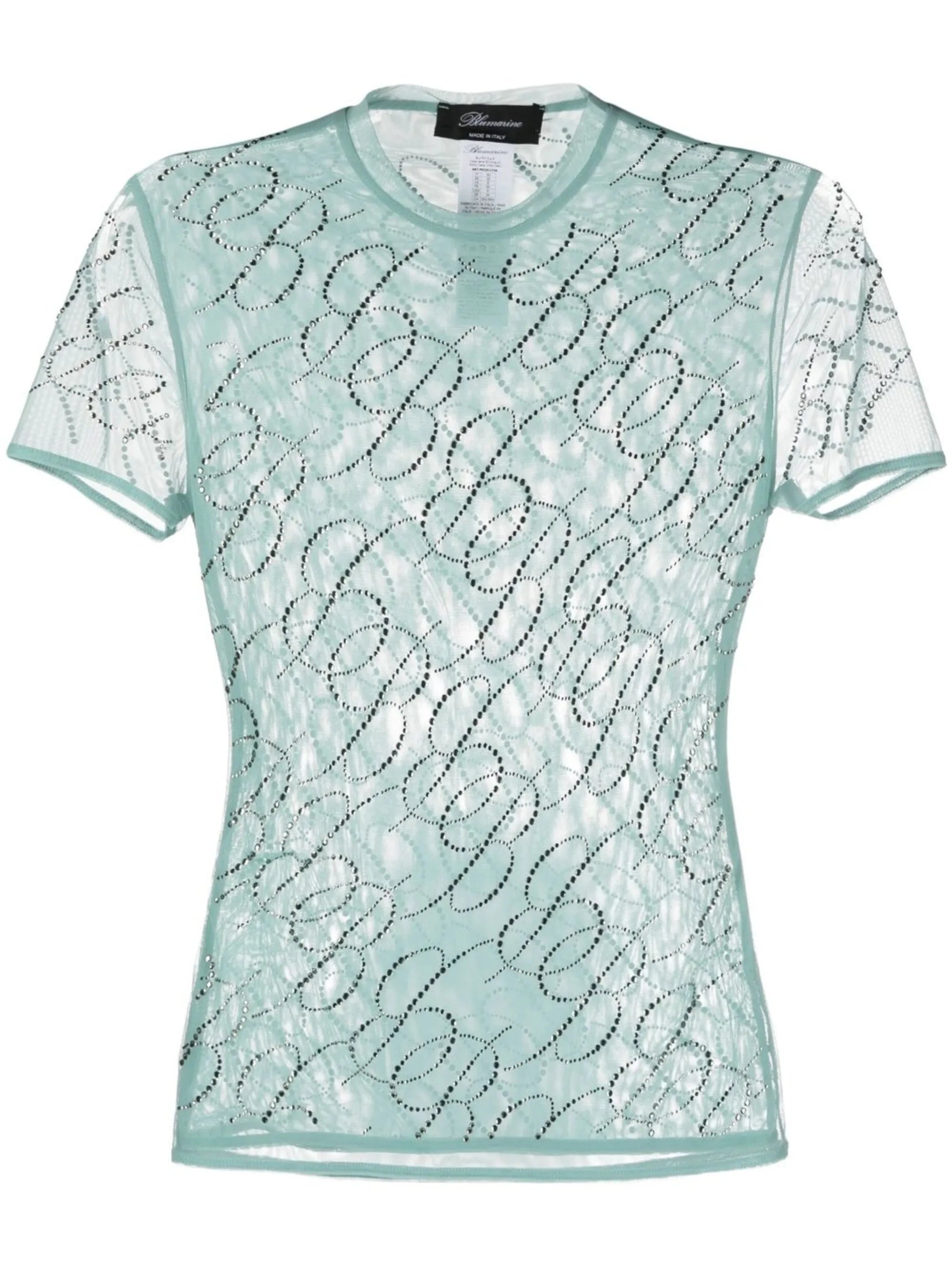 logo-studded short-sleeved T-shirt
