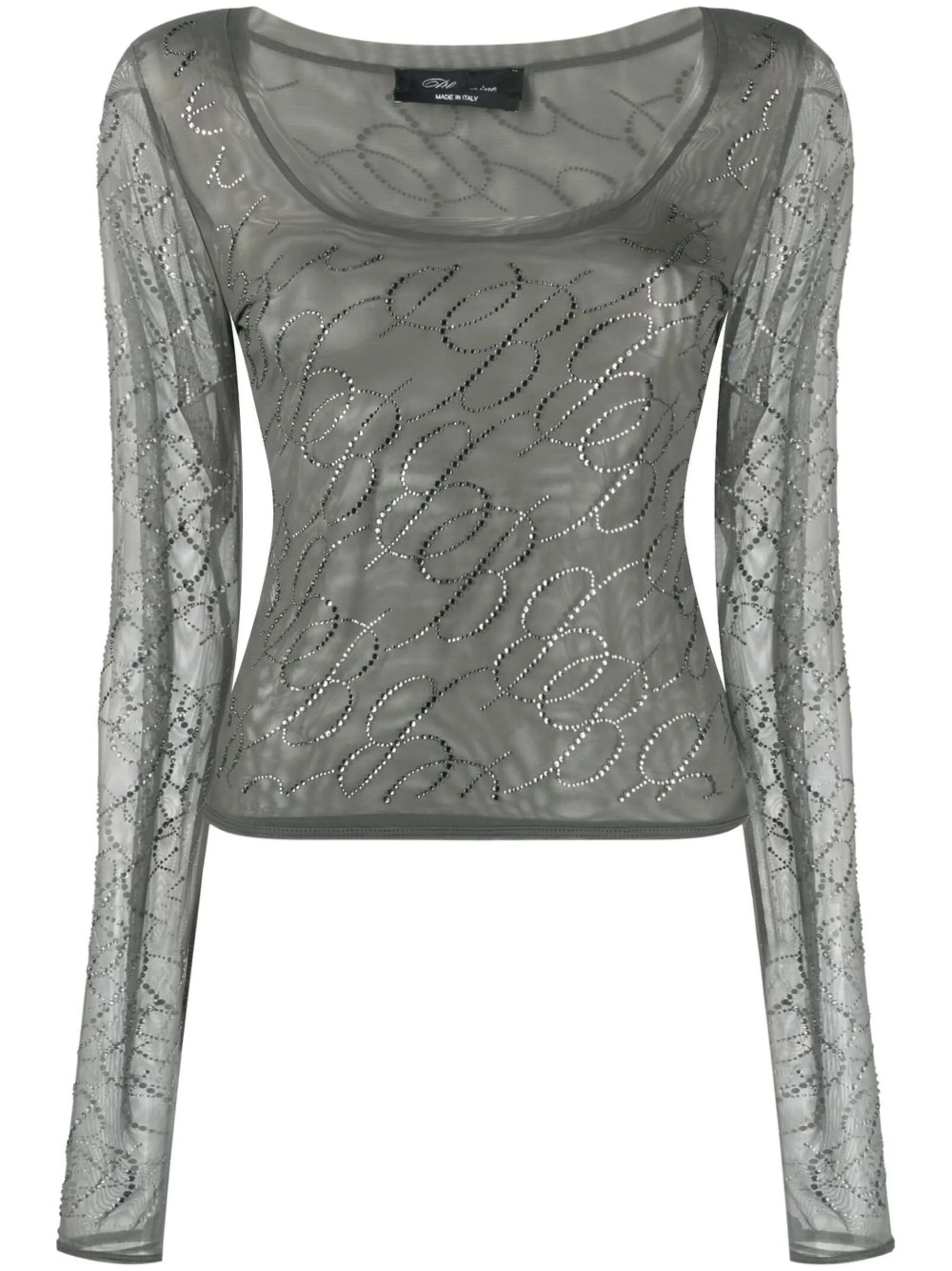 scoop-neck jersey top