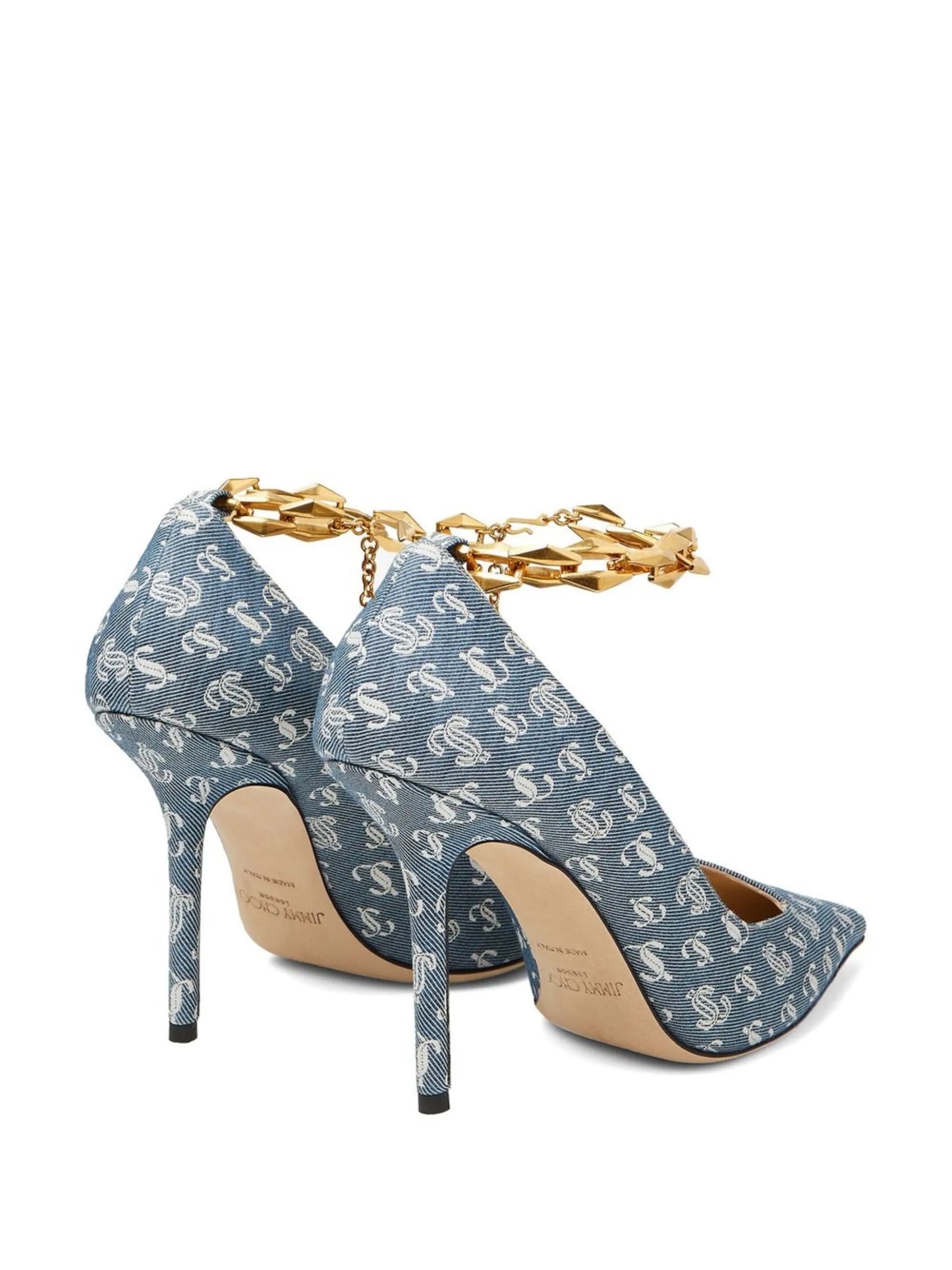 all-over logo-print pumps