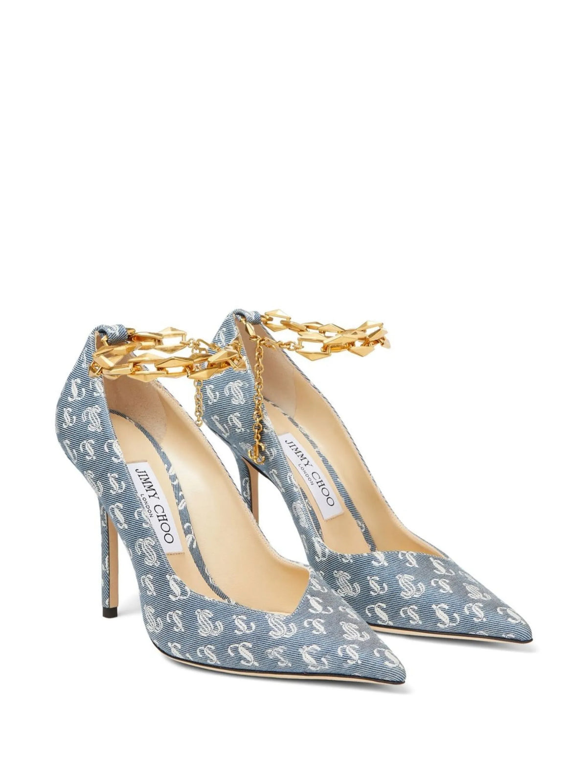all-over logo-print pumps