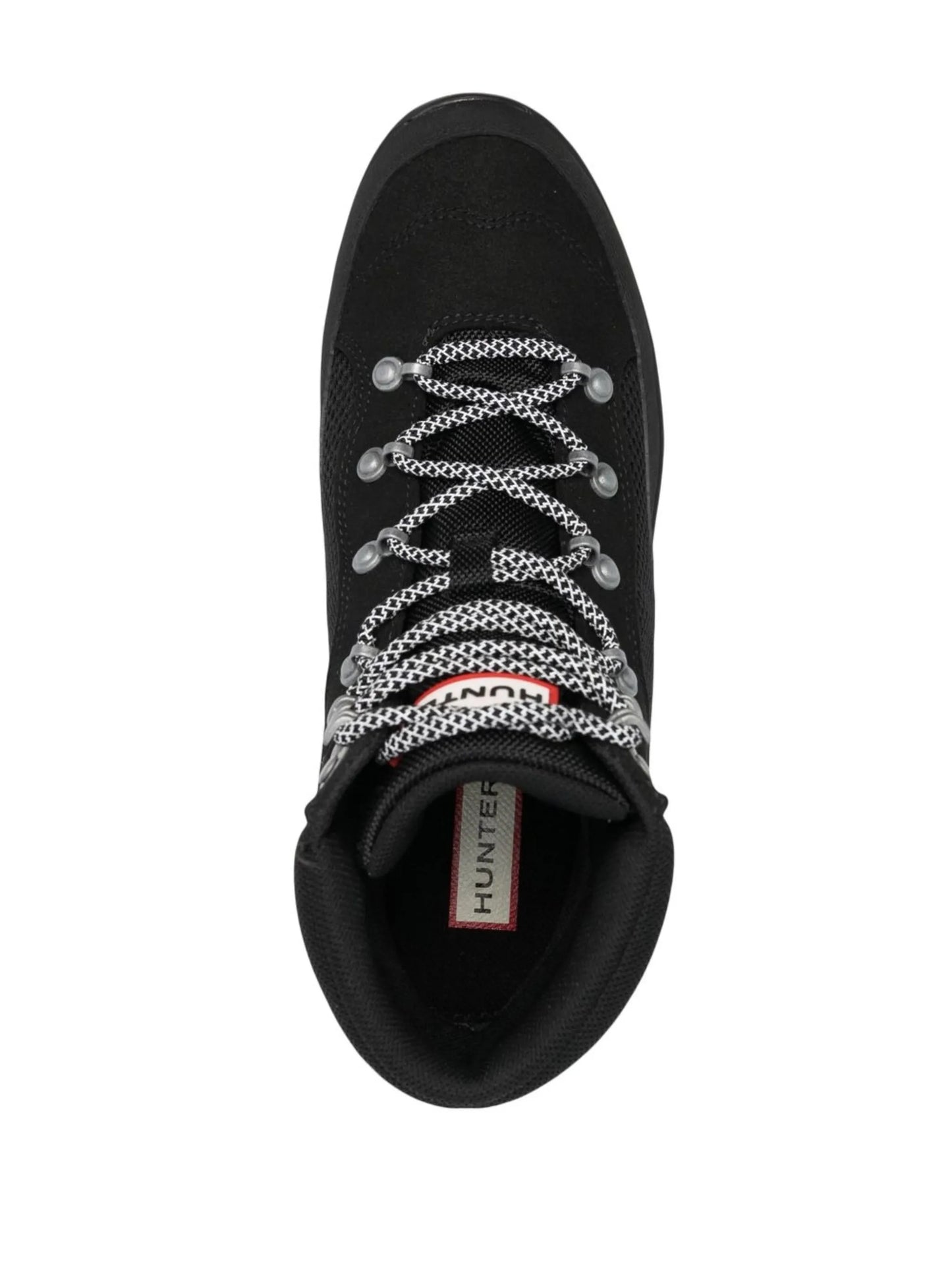 Black Explorer Commando Lace-Front Boots