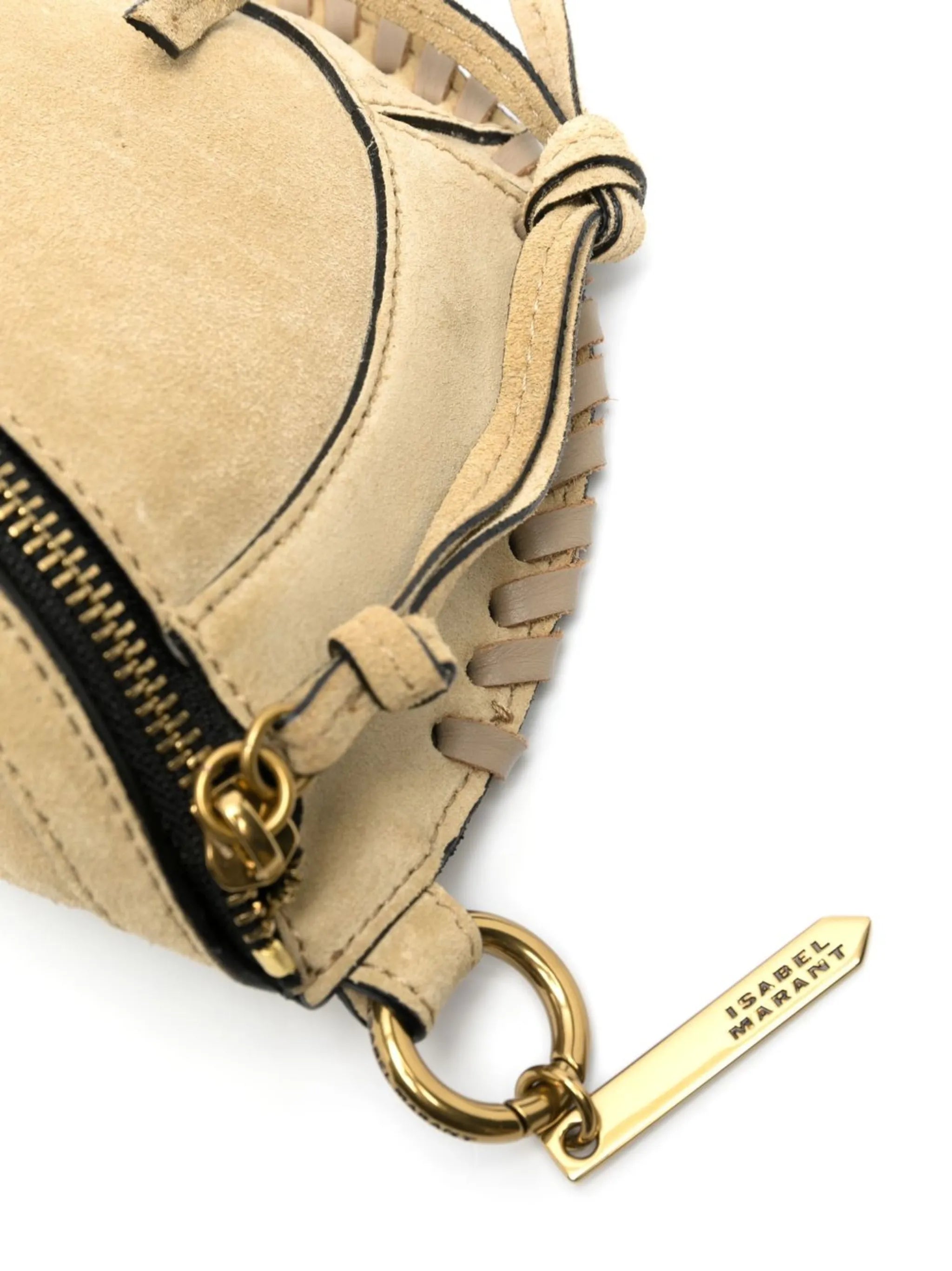 stitched edge shoulder bag