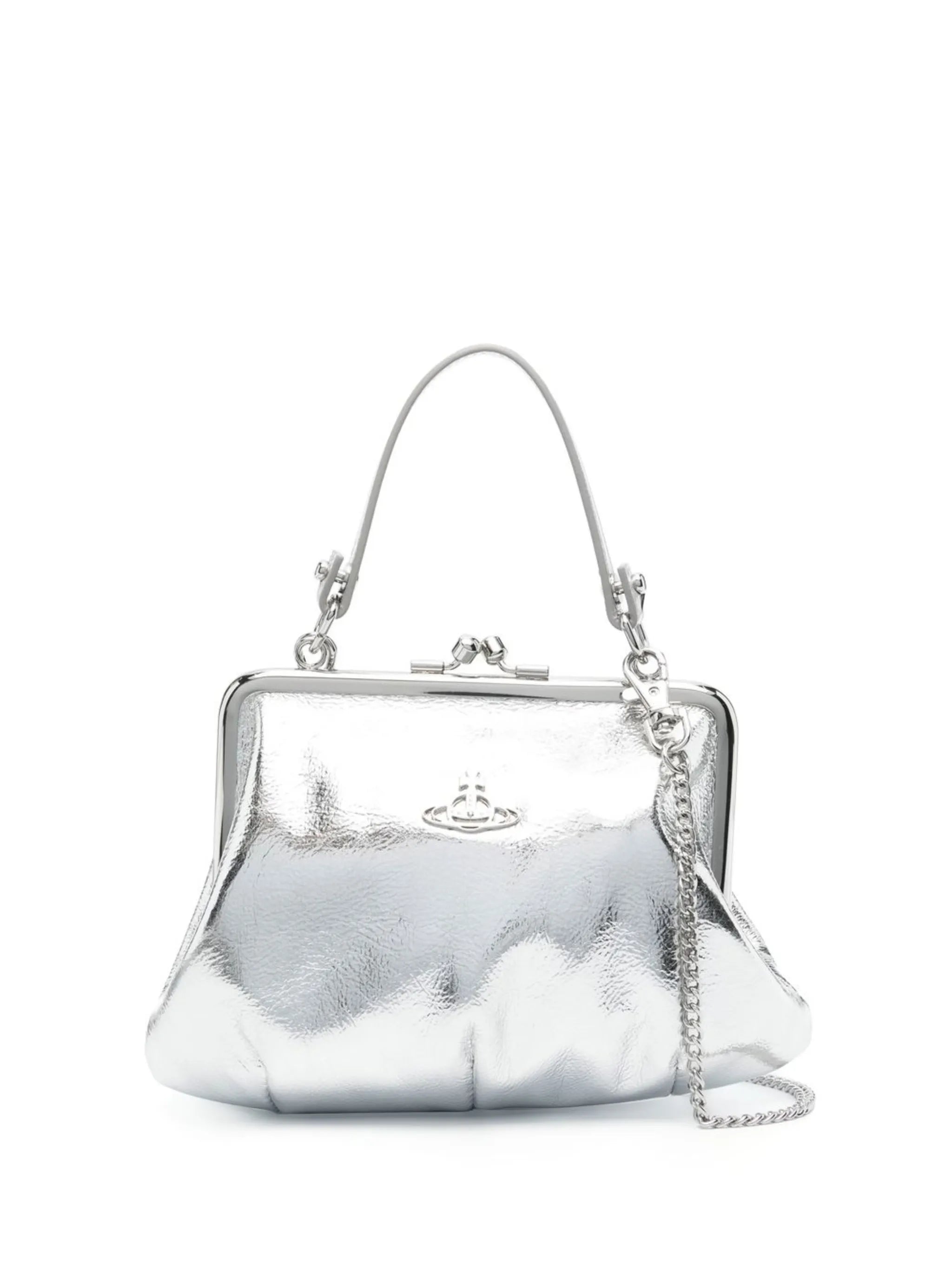 Granny Frame metallic mini bag