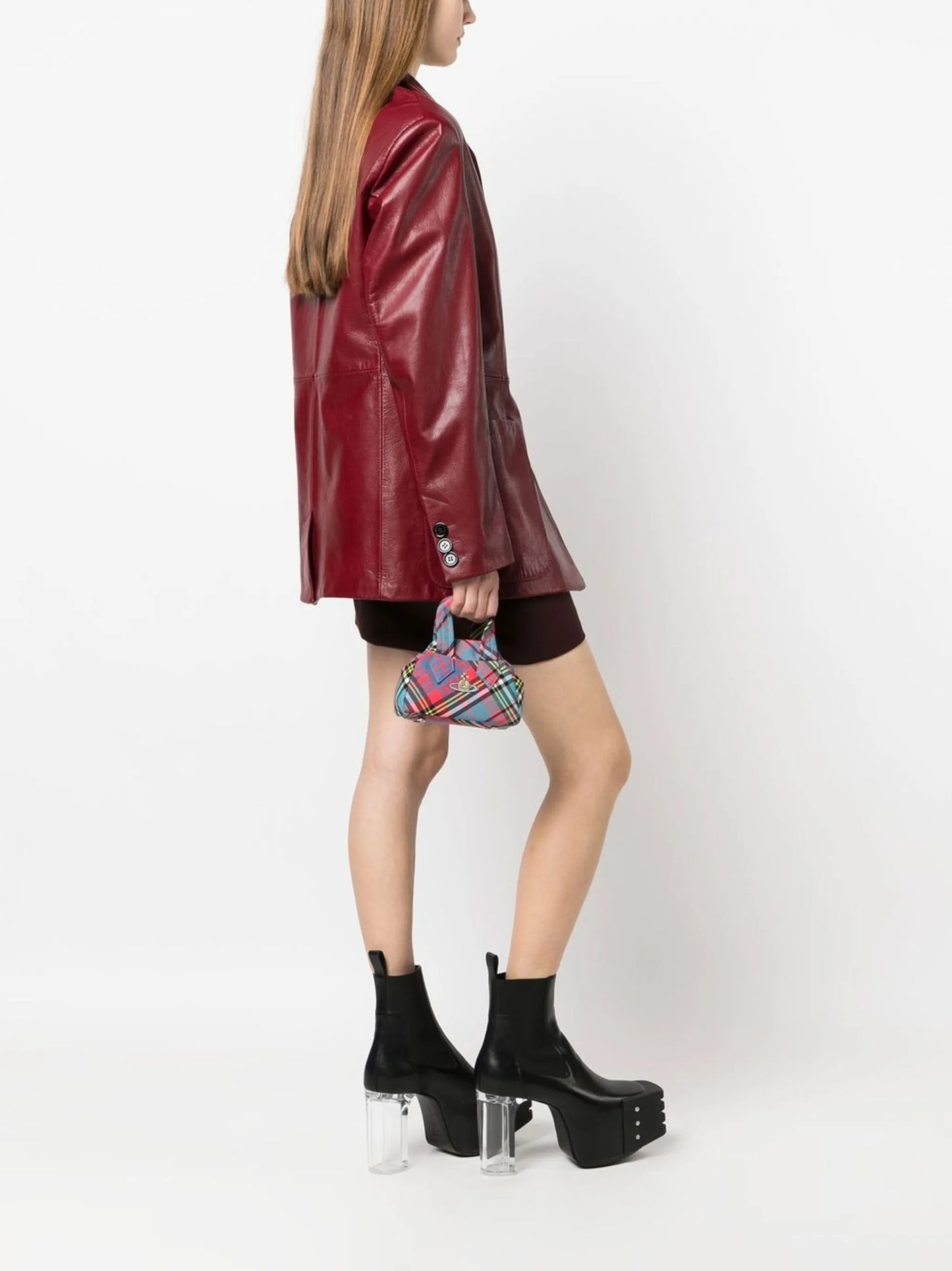 Yasmine tartan-check mini bag