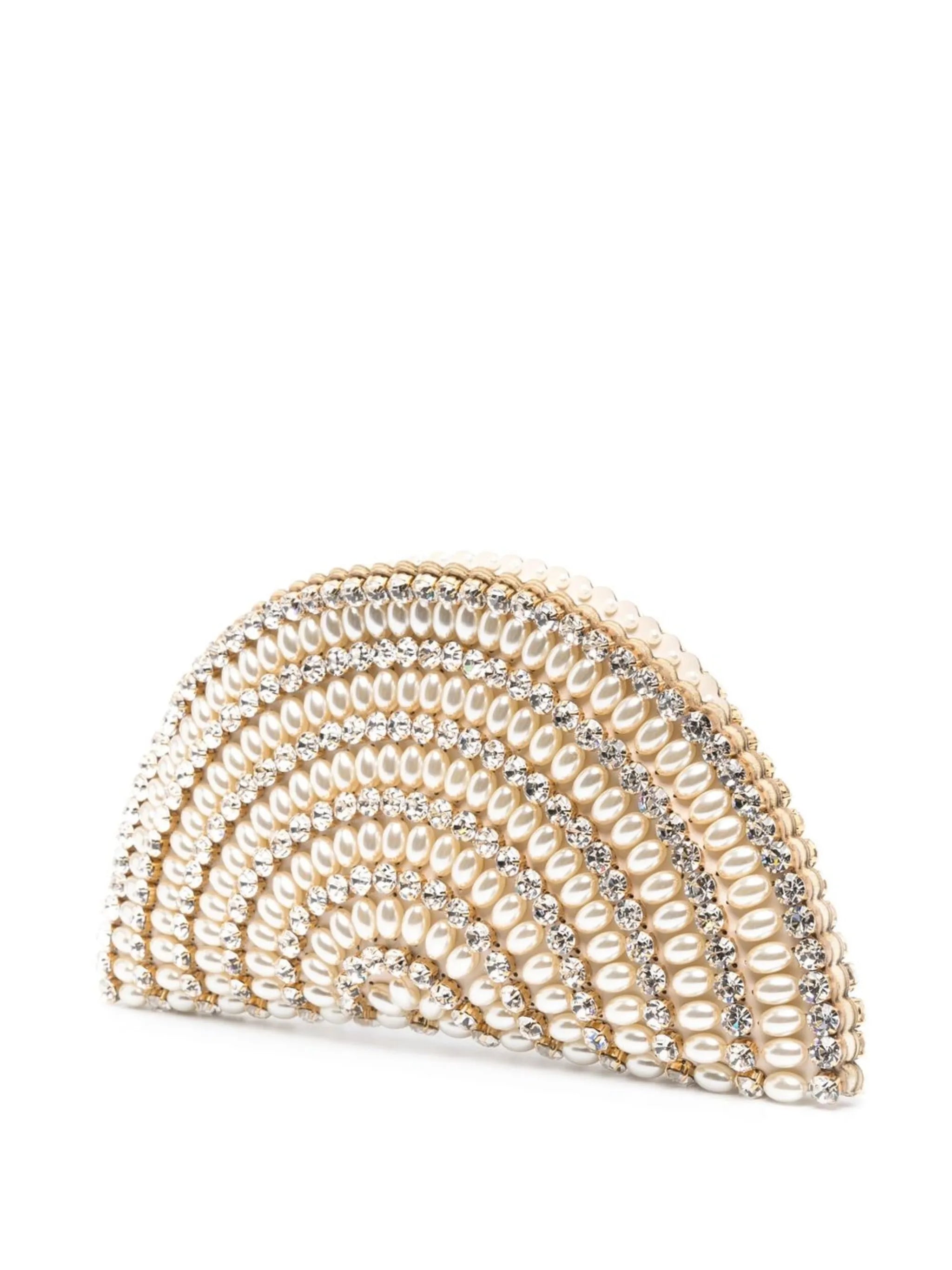 Nuit curved clutch bag