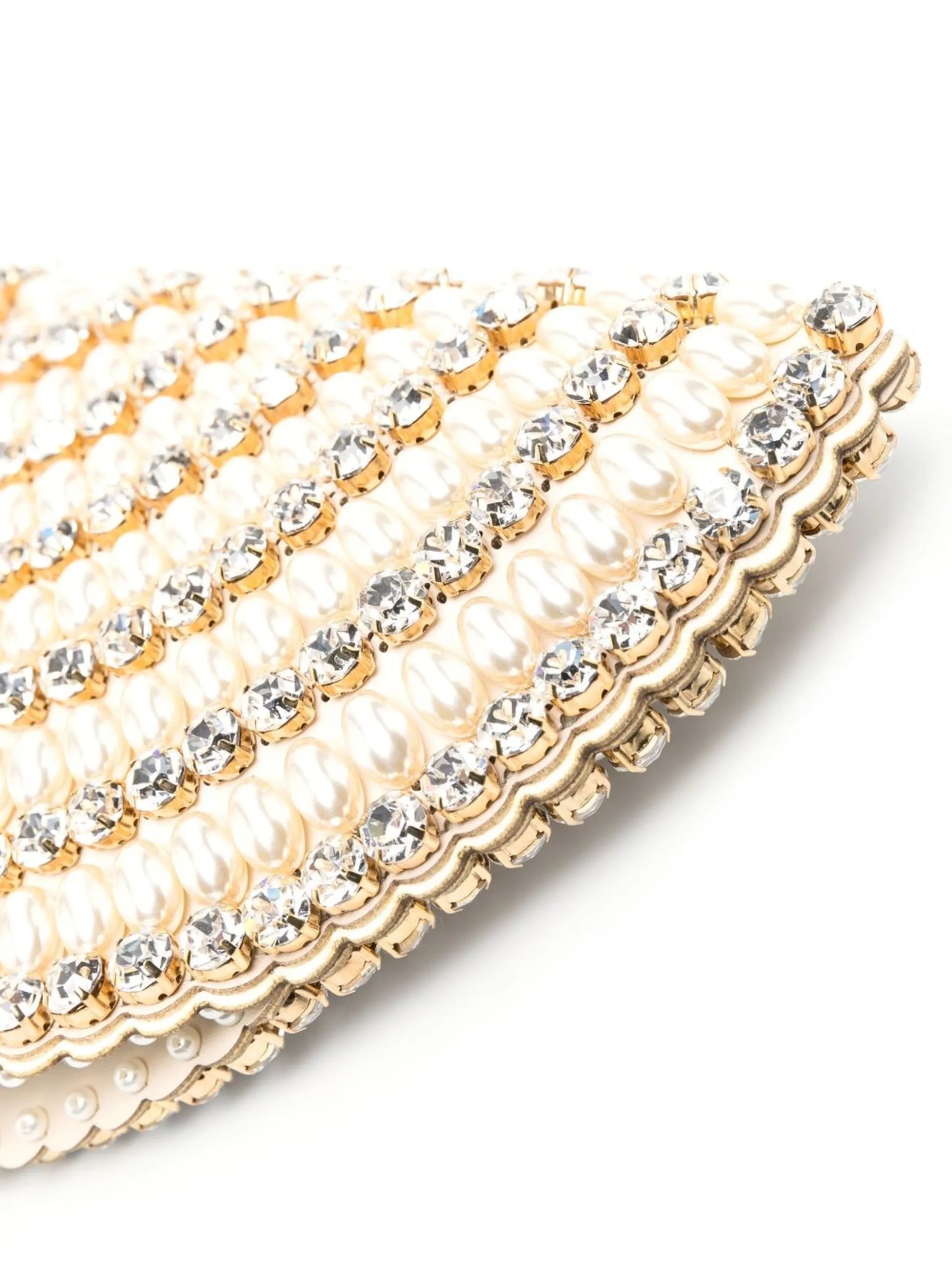 Nuit curved clutch bag