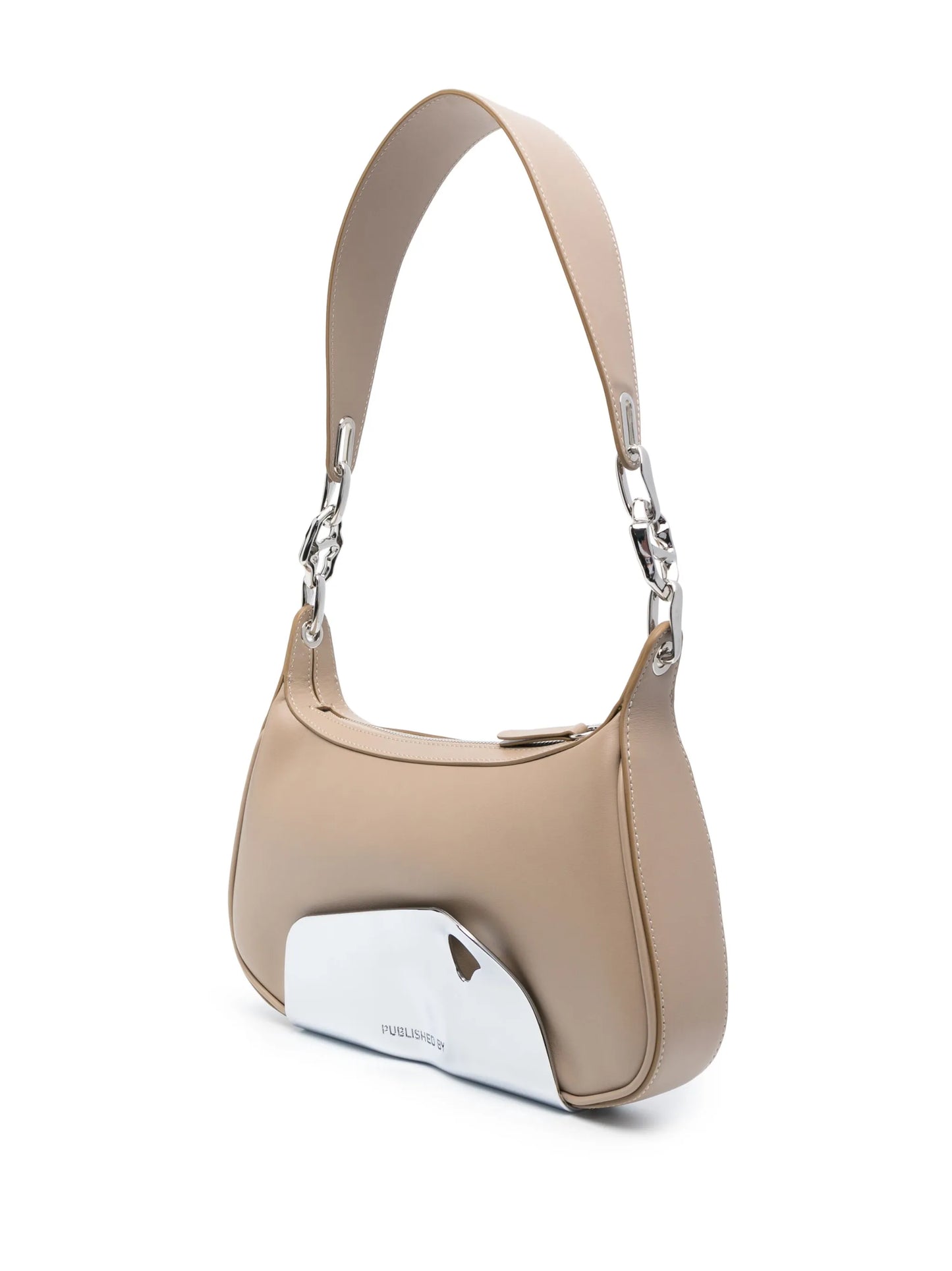 chrome-panel shoulder bag