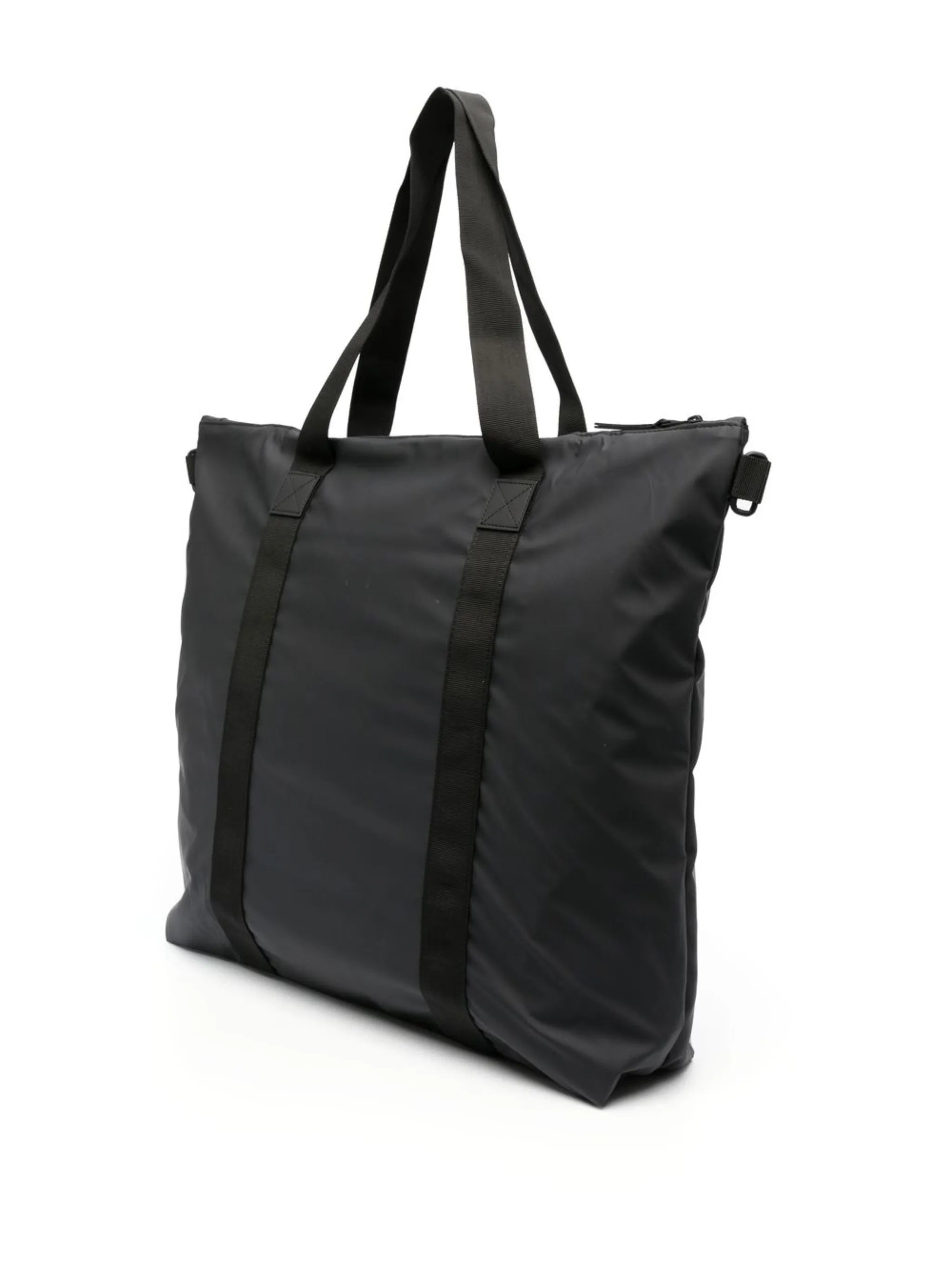 matte-finish zipped tote bag