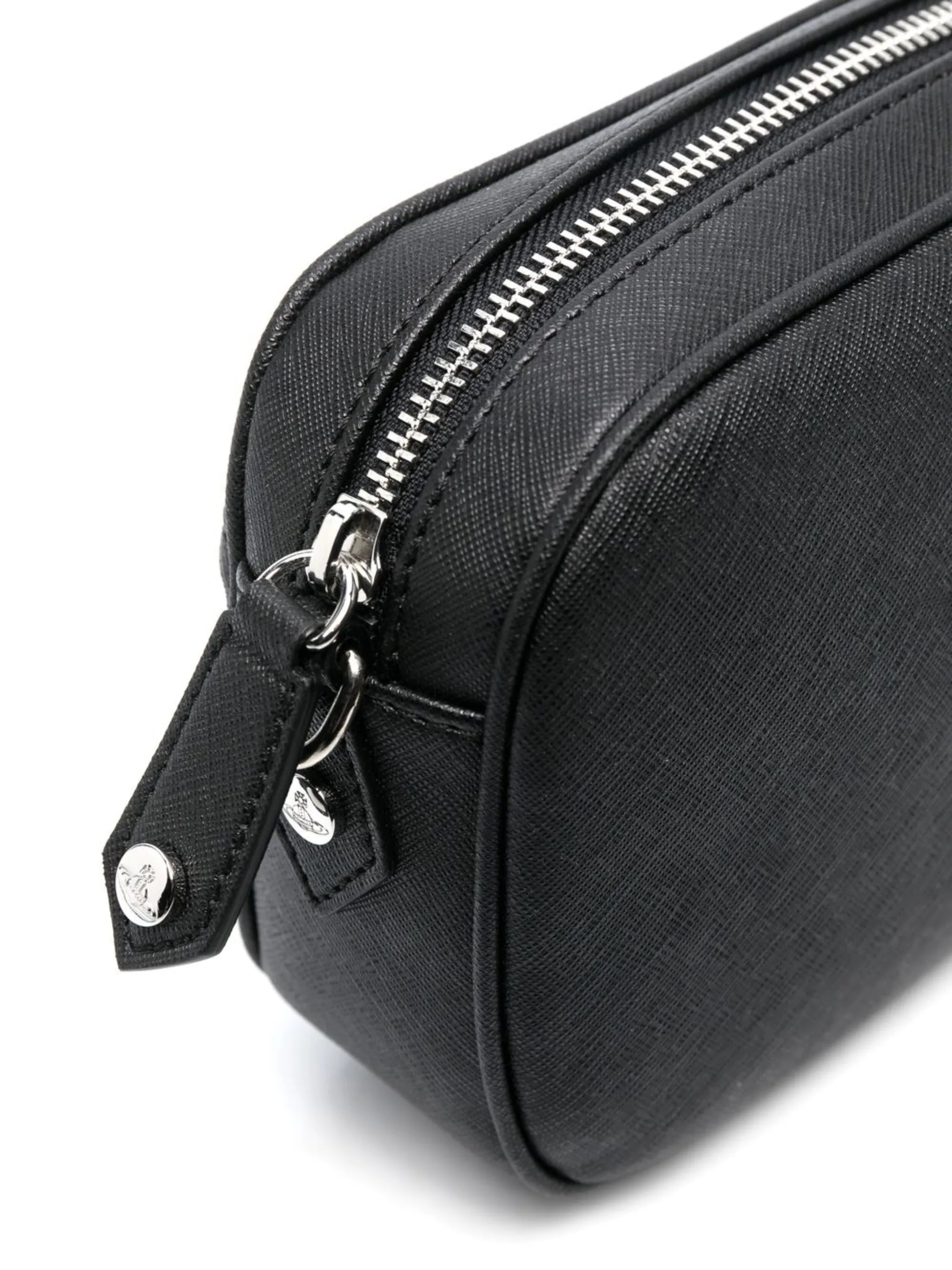 Orb-plaque crossbody bag