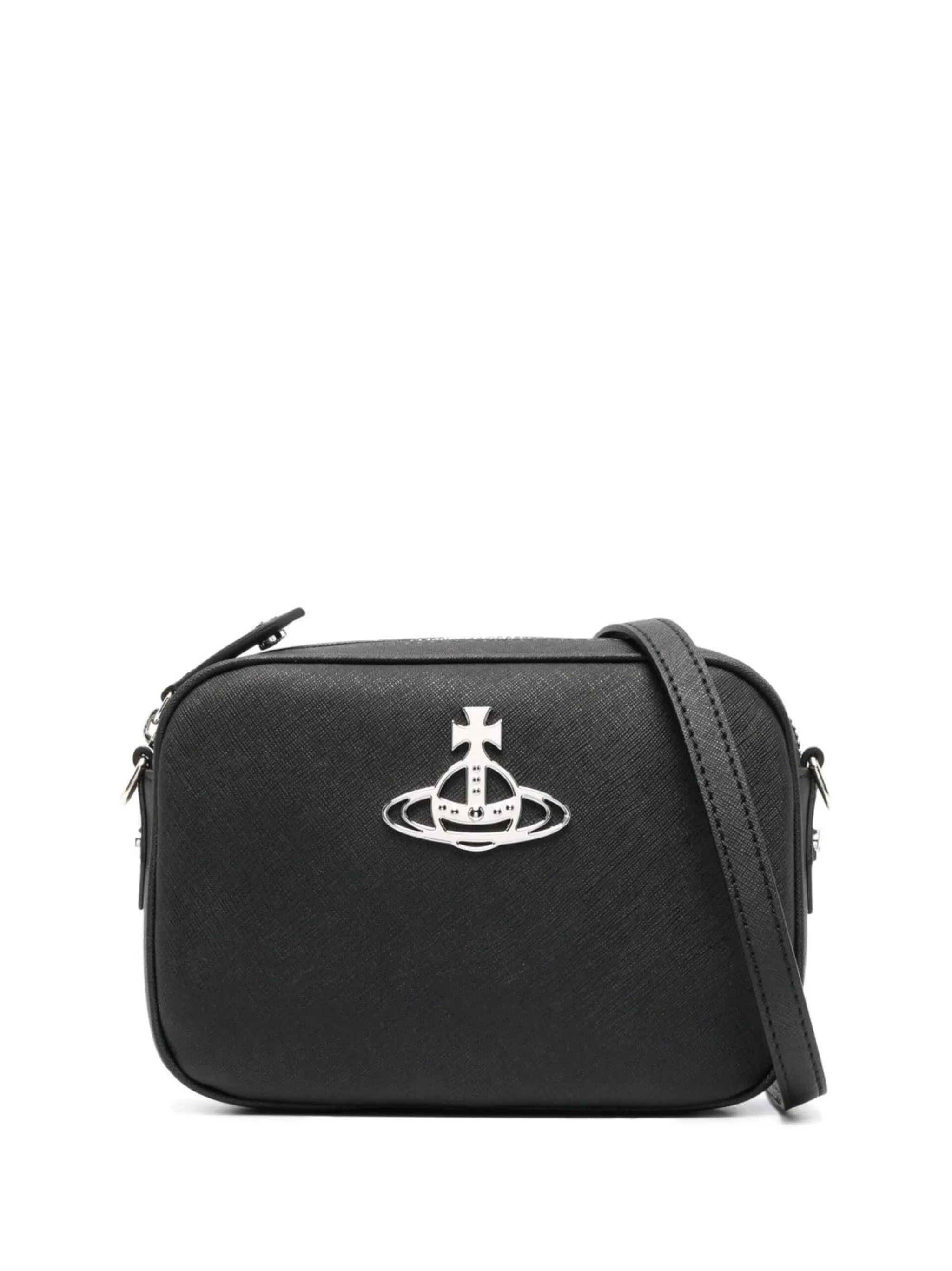 Orb-plaque crossbody bag