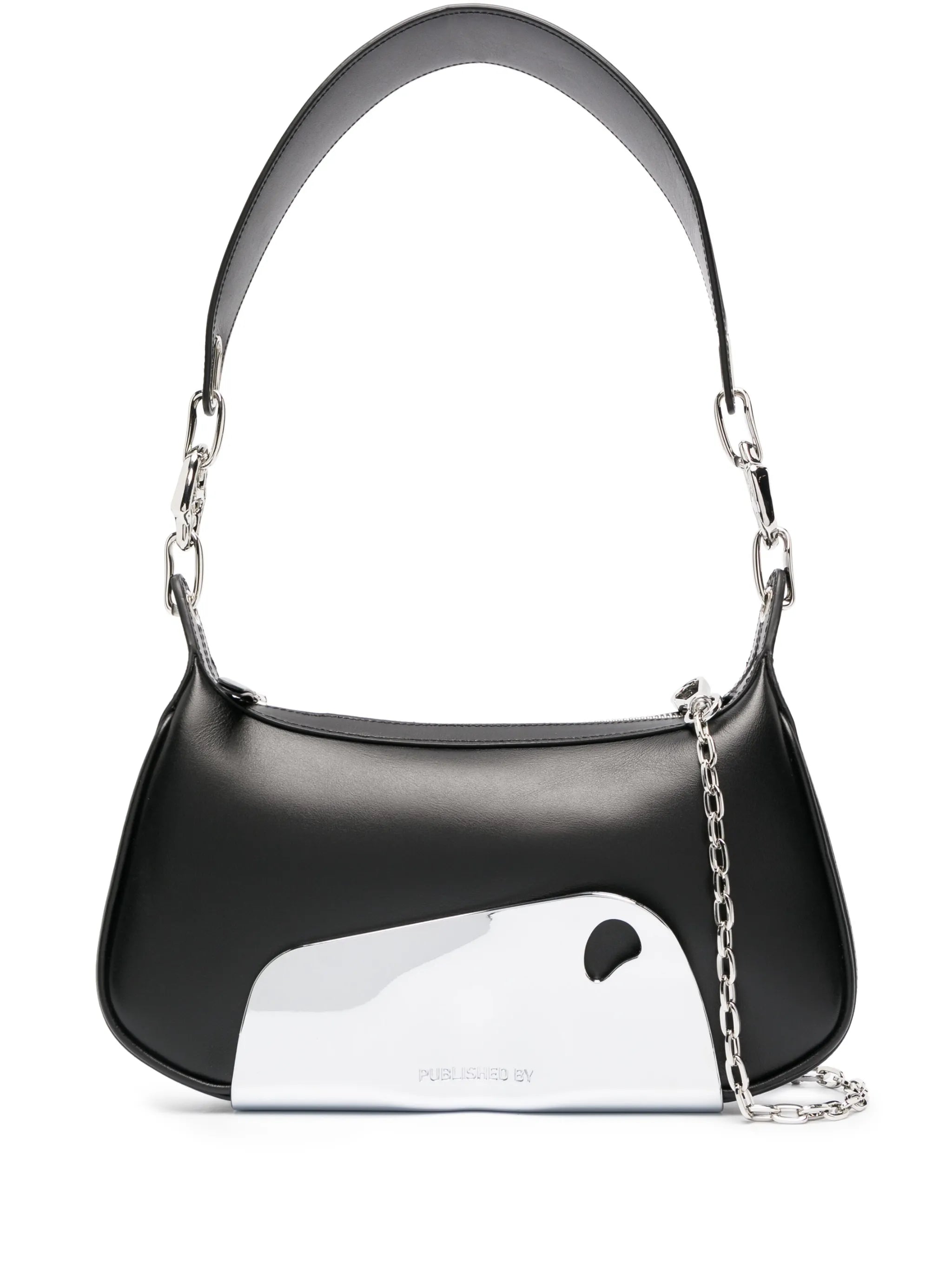 chrome-panel detail tote bag