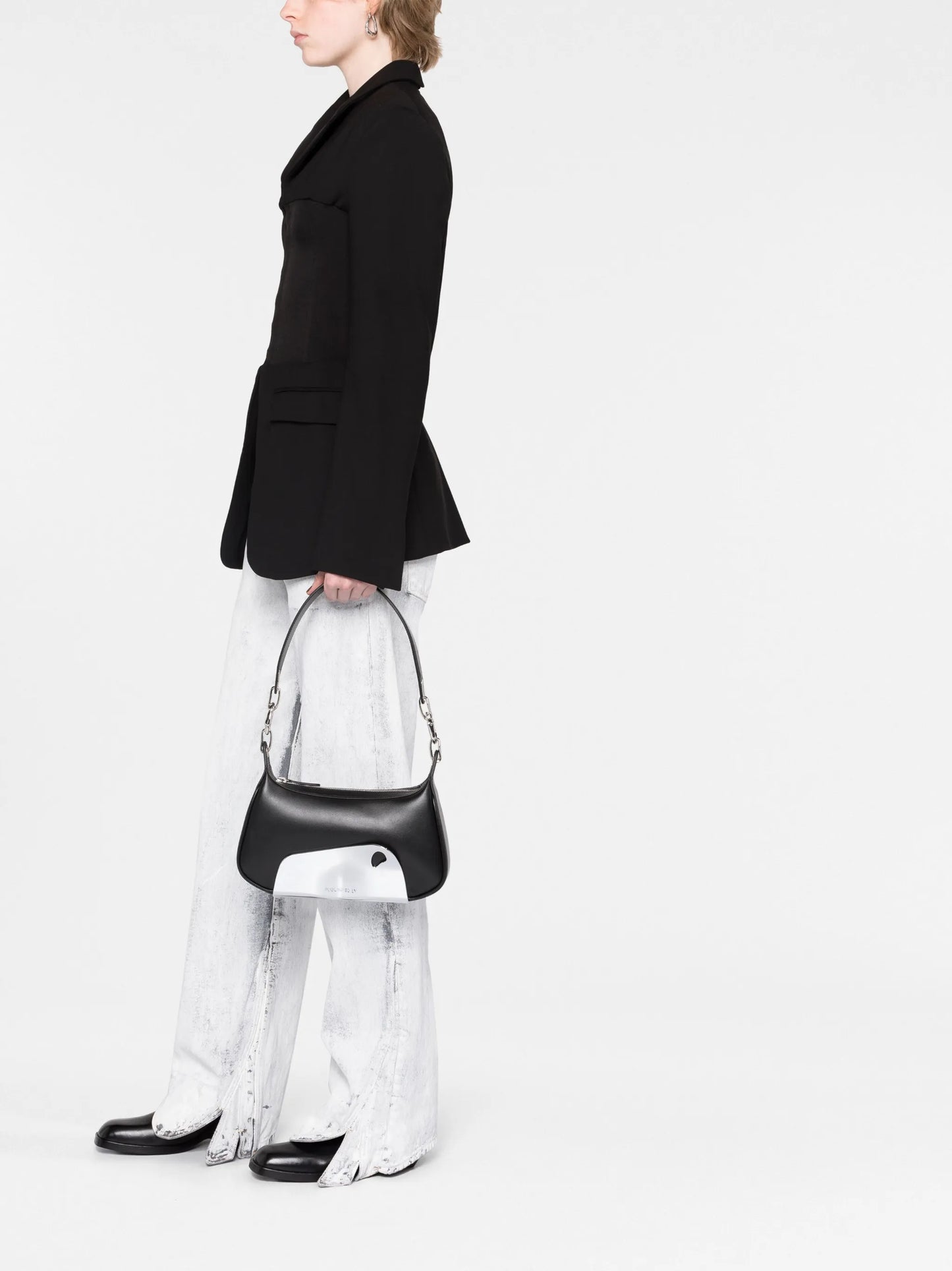 chrome-panel detail tote bag