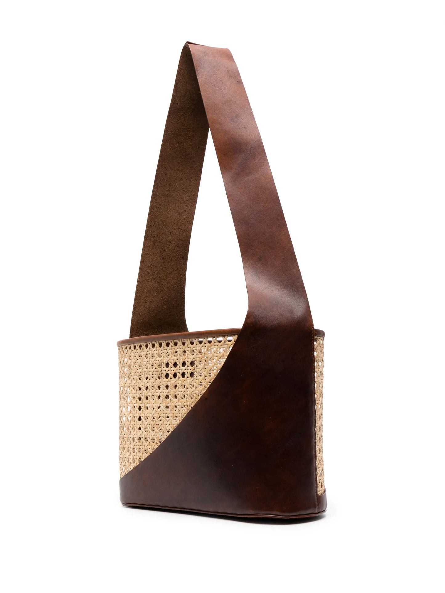 rattan layered shoulder bag