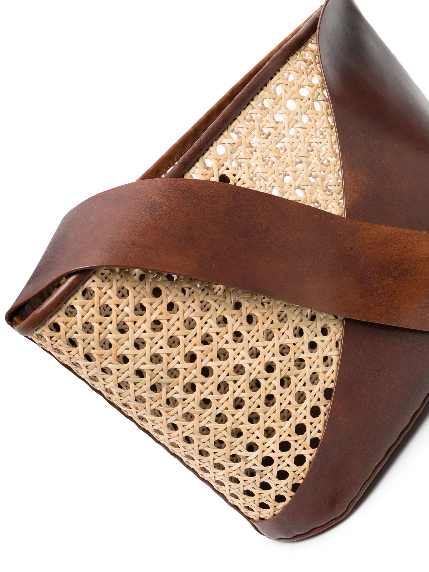 rattan layered shoulder bag