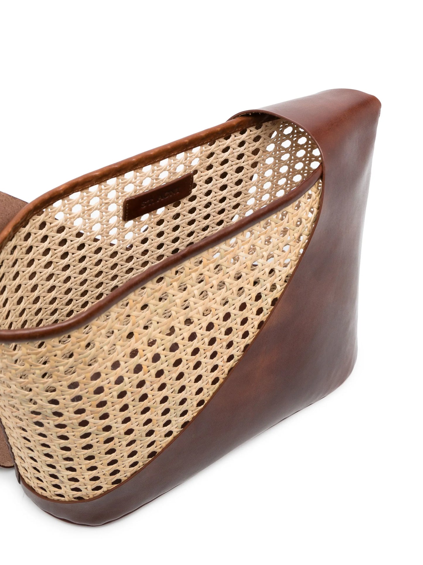 rattan layered shoulder bag