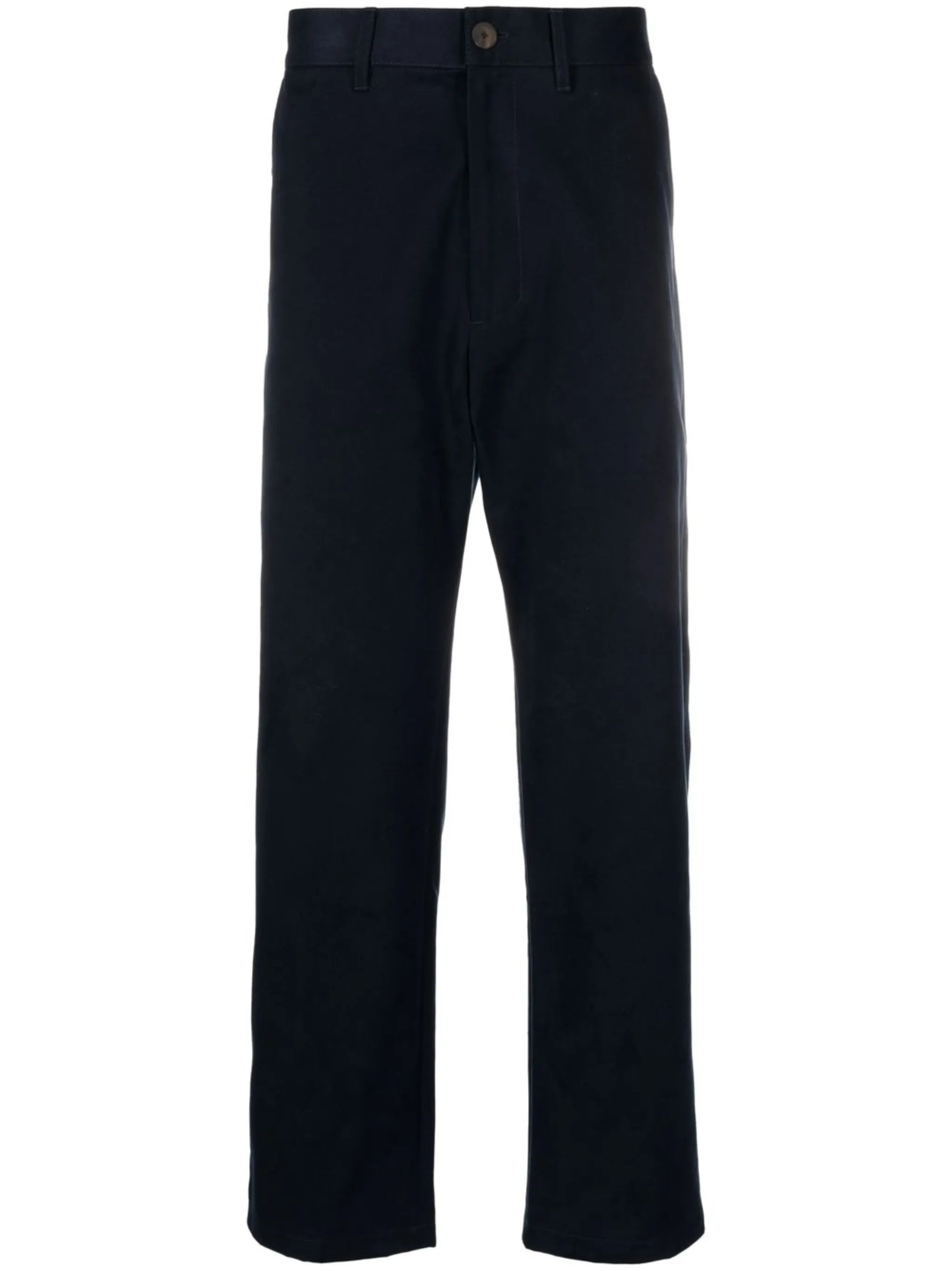 high-waisted cotton trousers