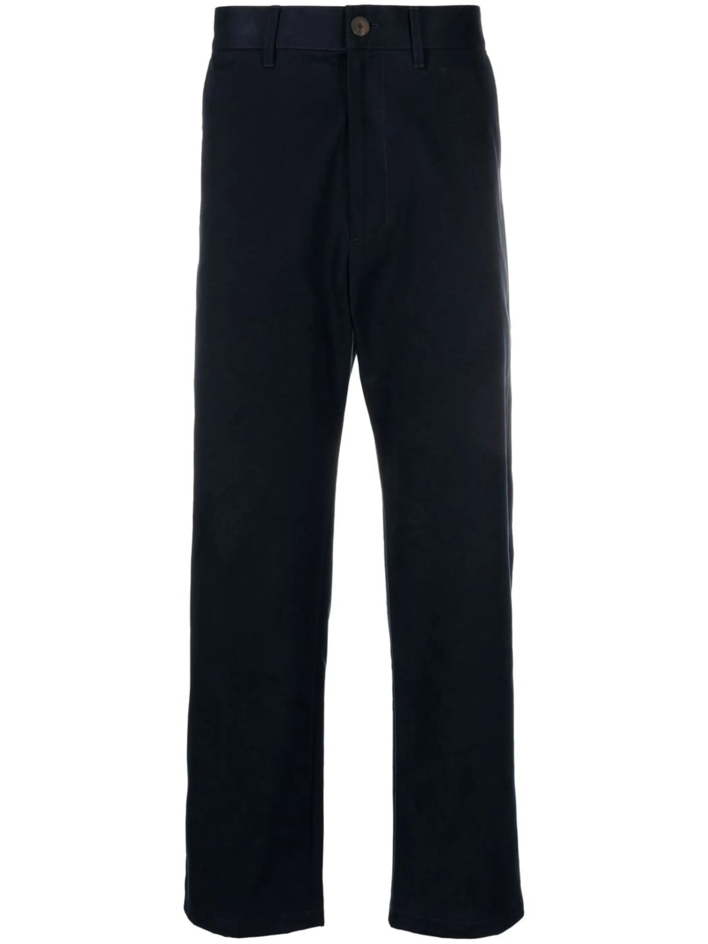 high-waisted cotton trousers