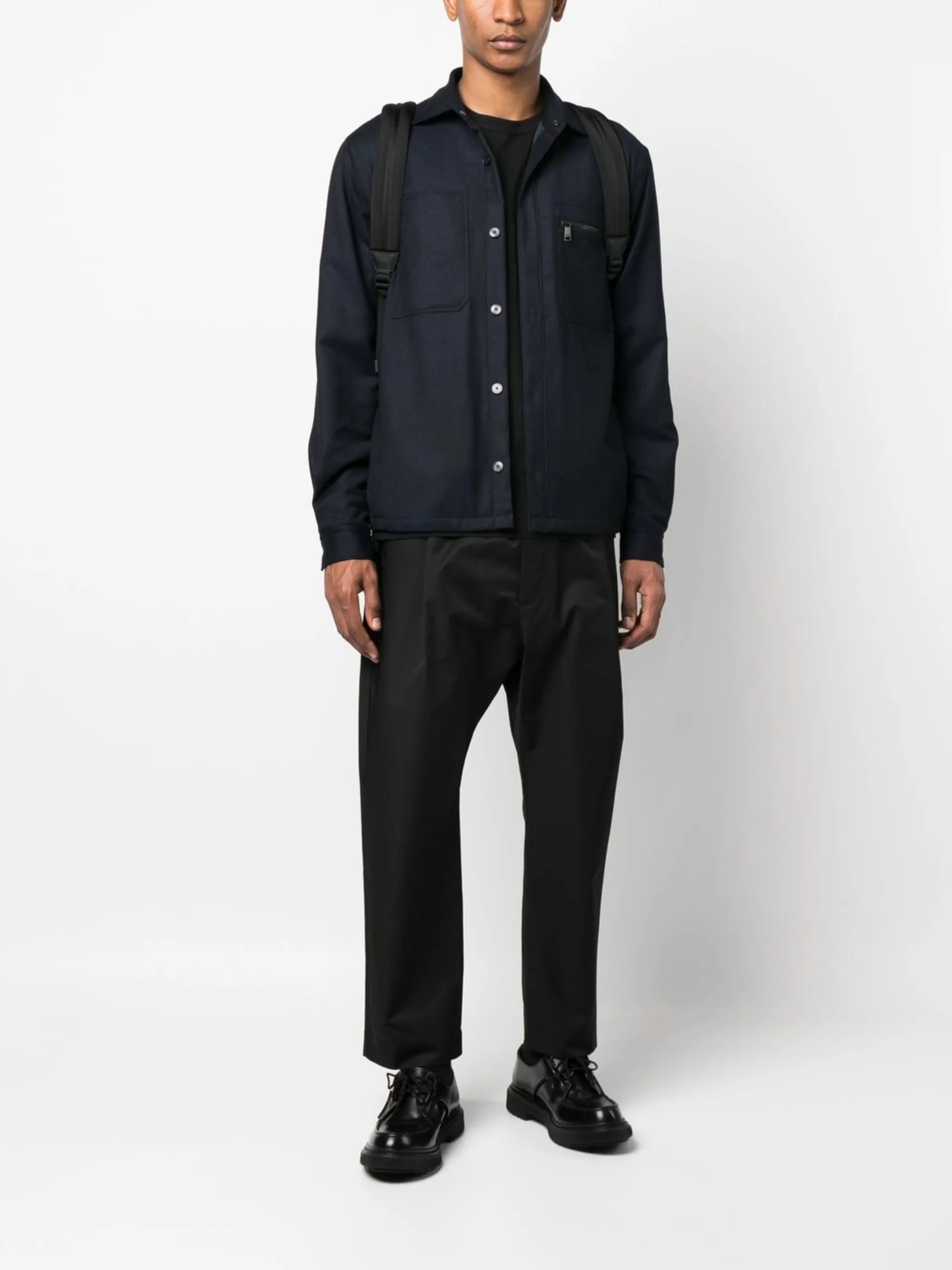 Gentile cotton-blend tapered-leg trousers