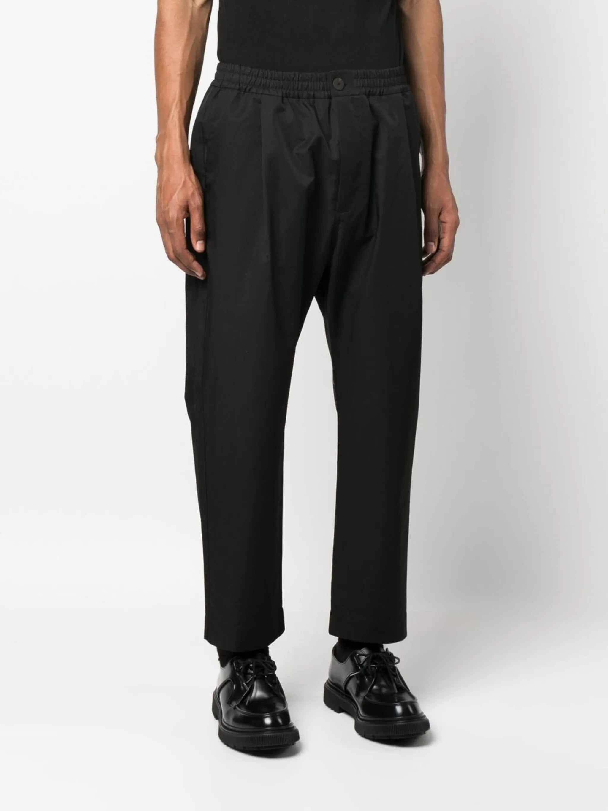 Gentile cotton-blend tapered-leg trousers
