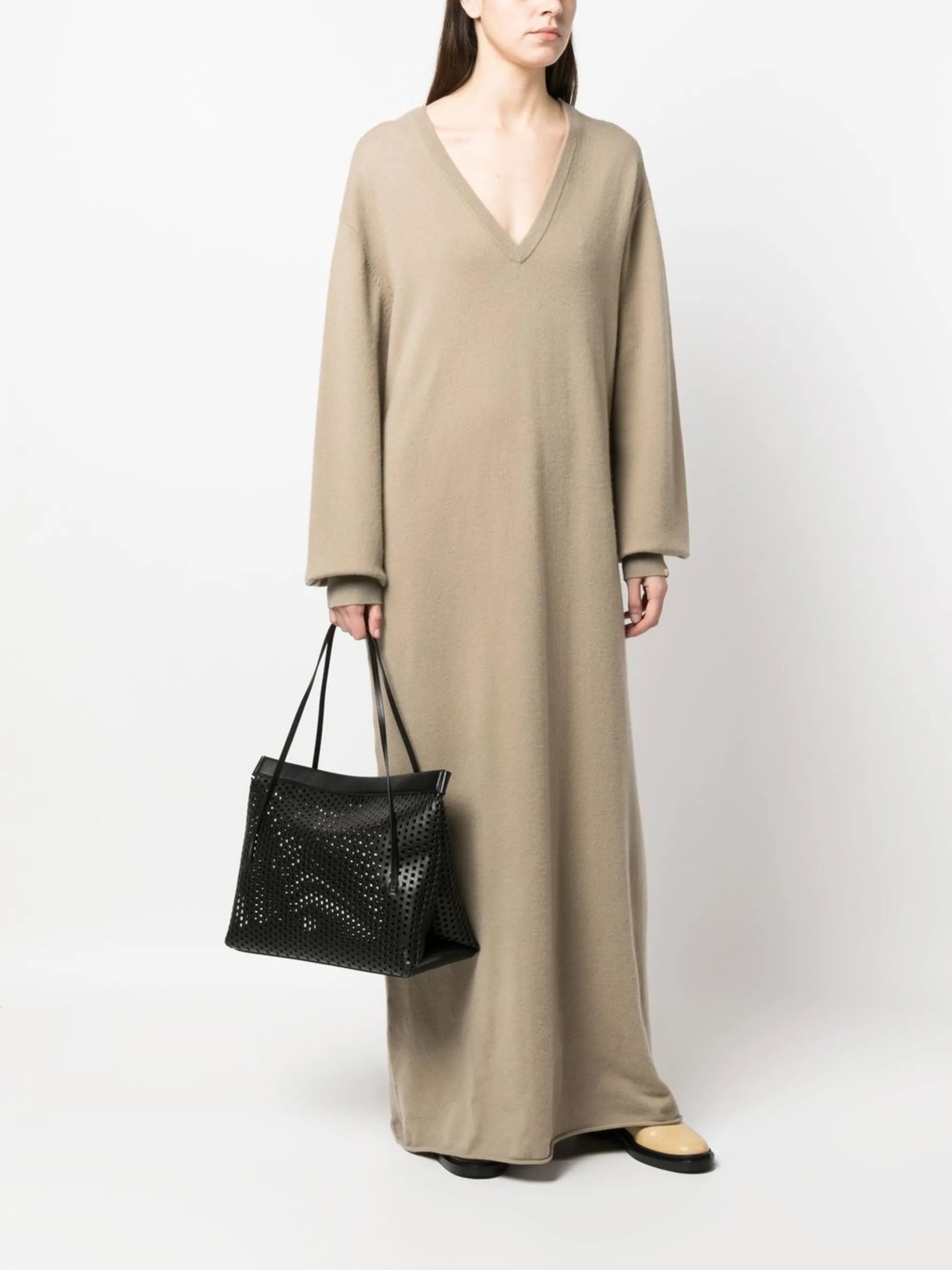 Joanna mesh leather tote bag