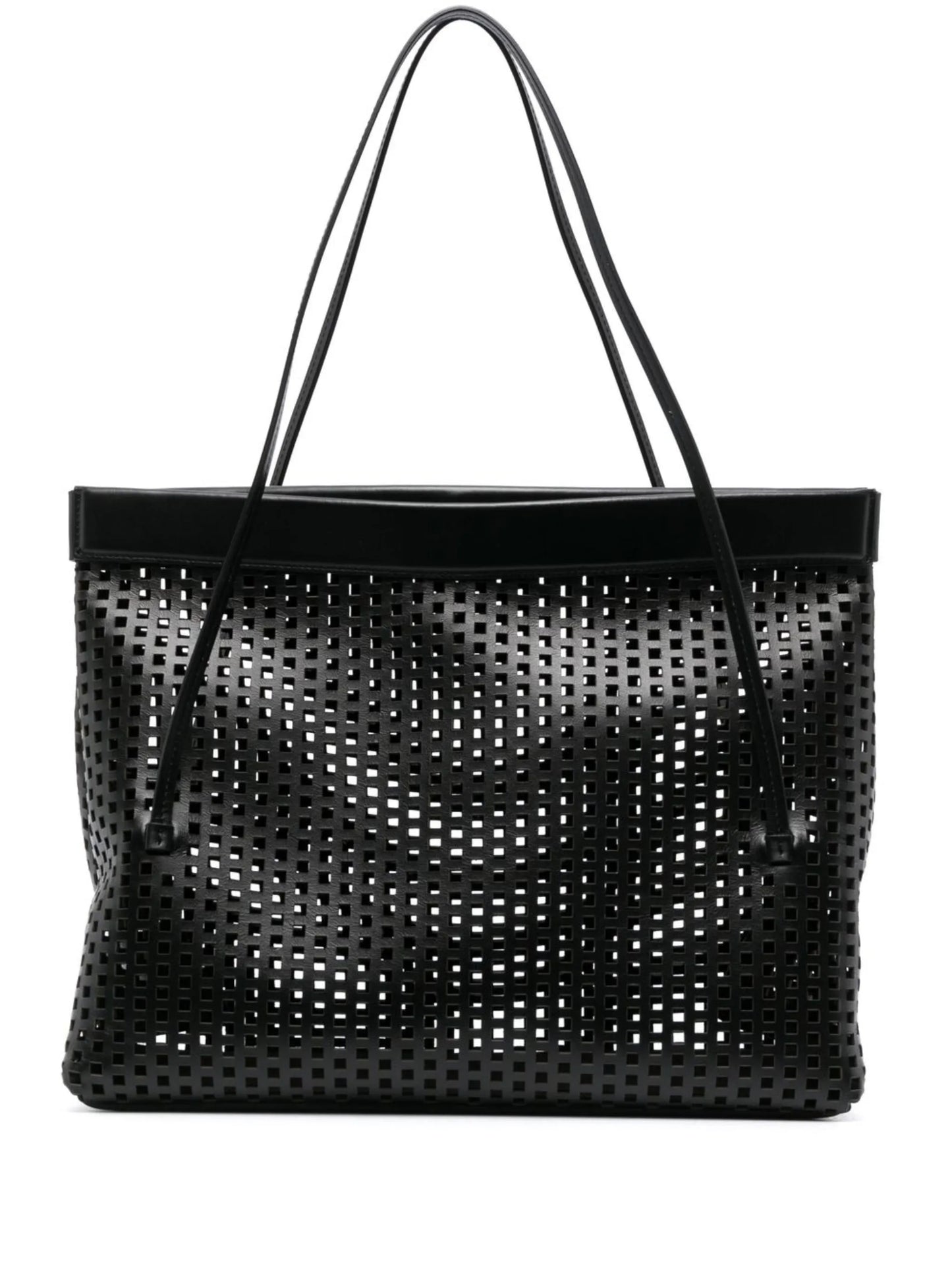 Joanna mesh leather tote bag