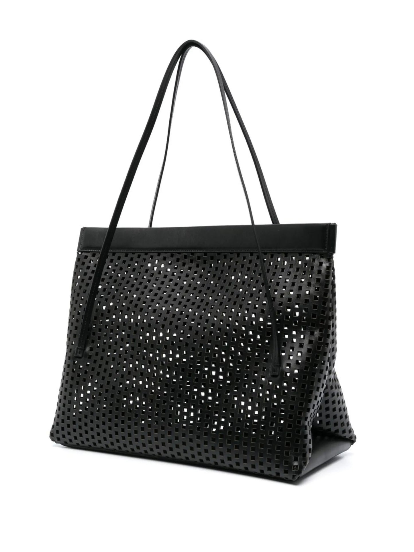 Joanna mesh leather tote bag