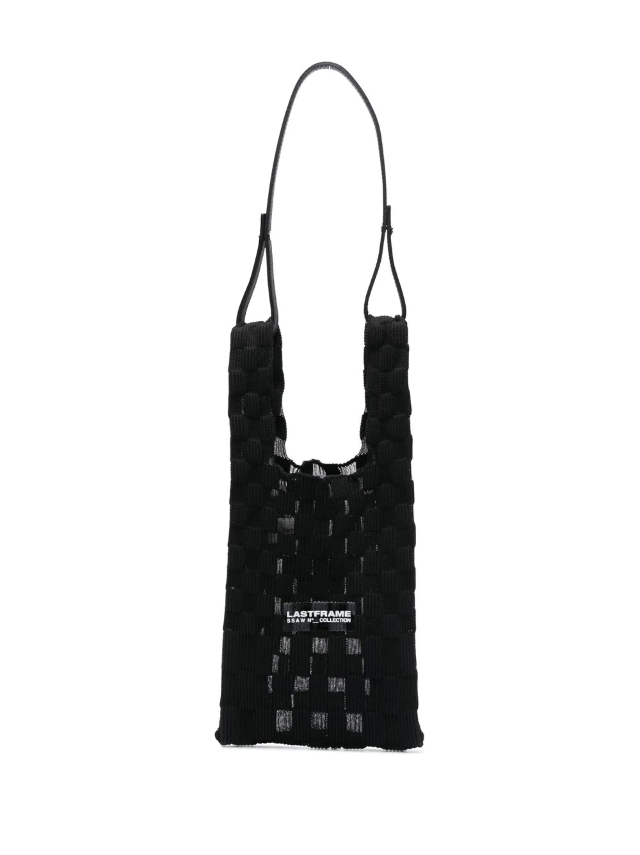 interwoven semi-sheer tote bag