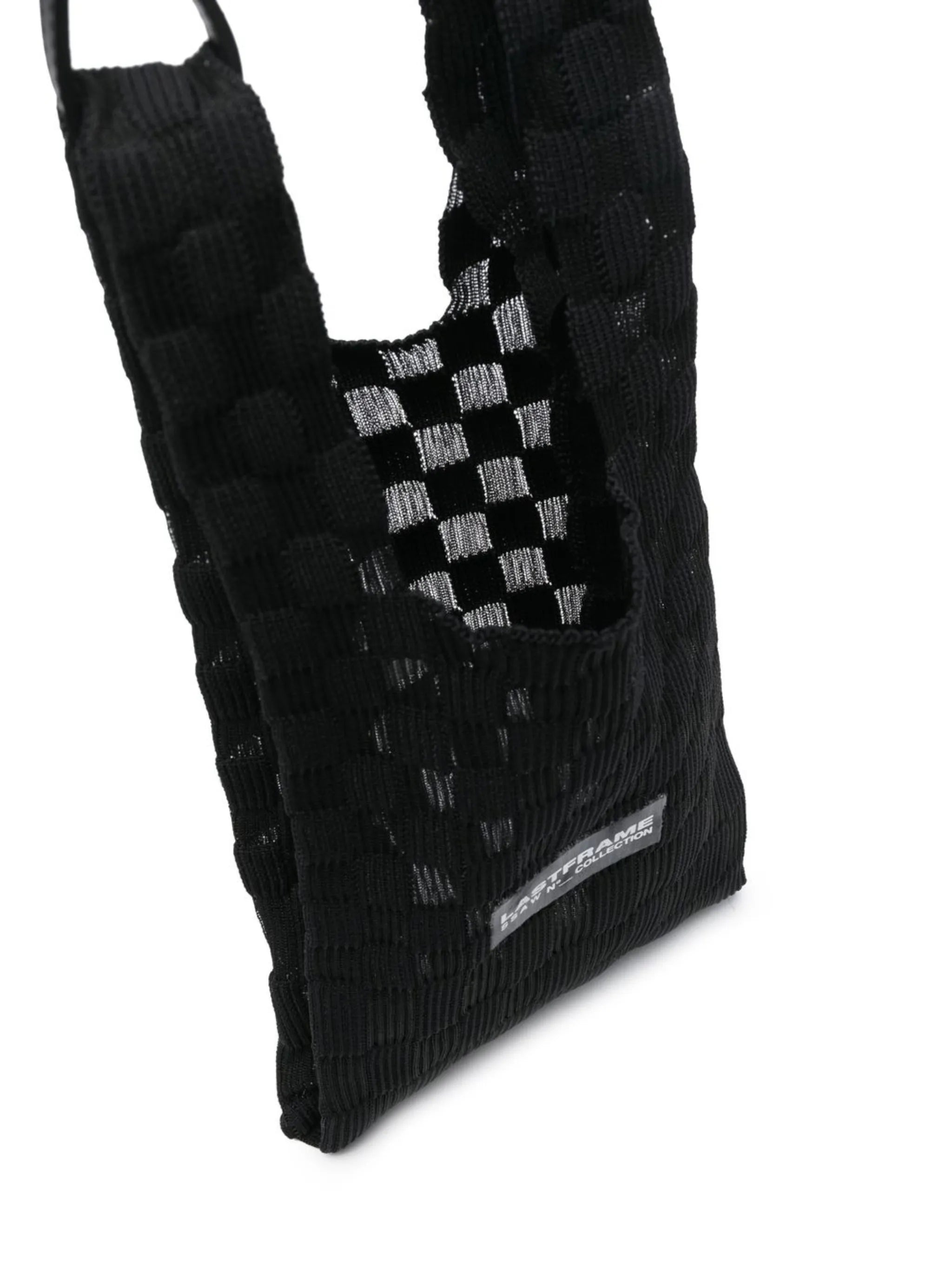interwoven semi-sheer tote bag