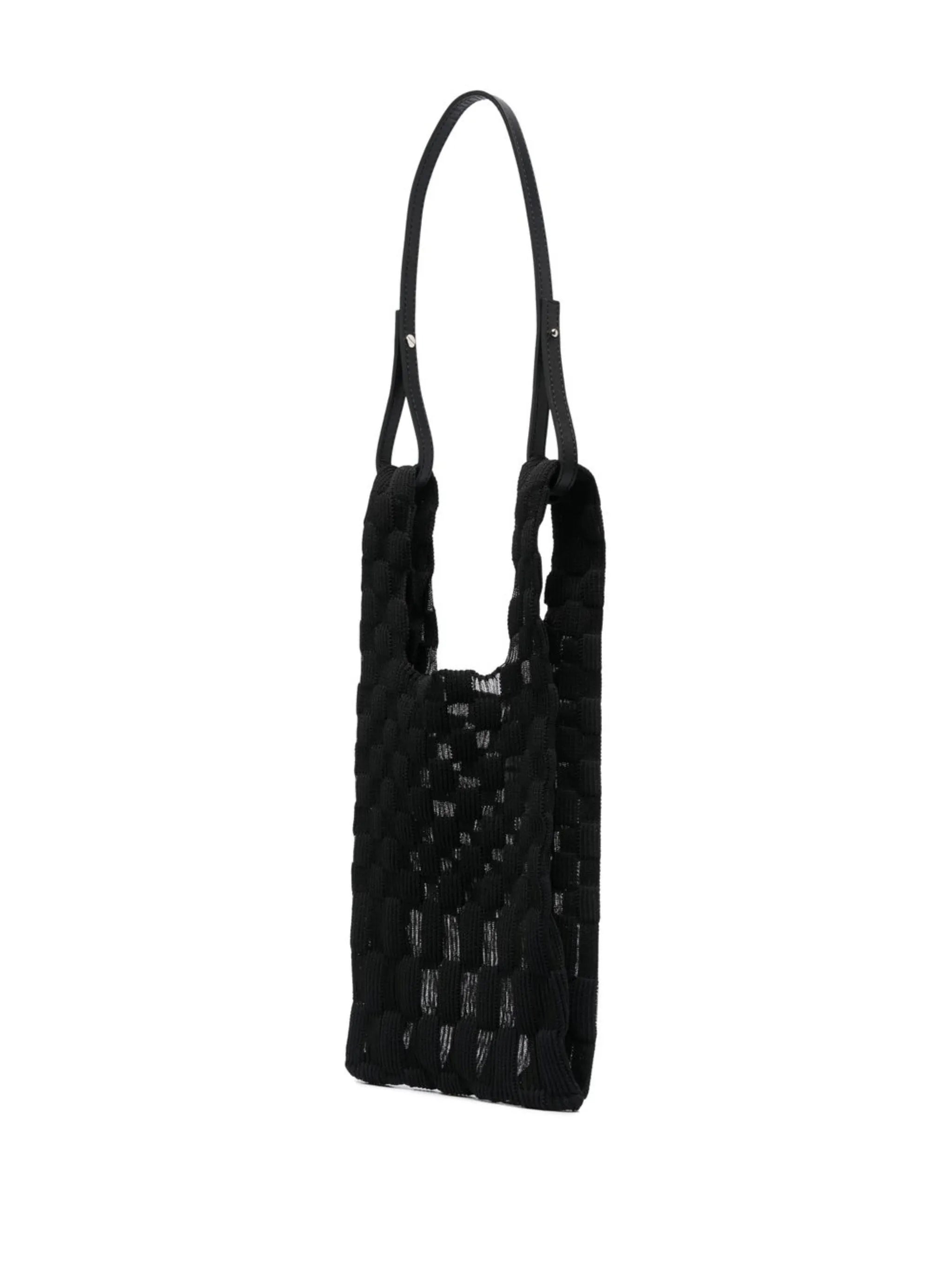 interwoven semi-sheer tote bag