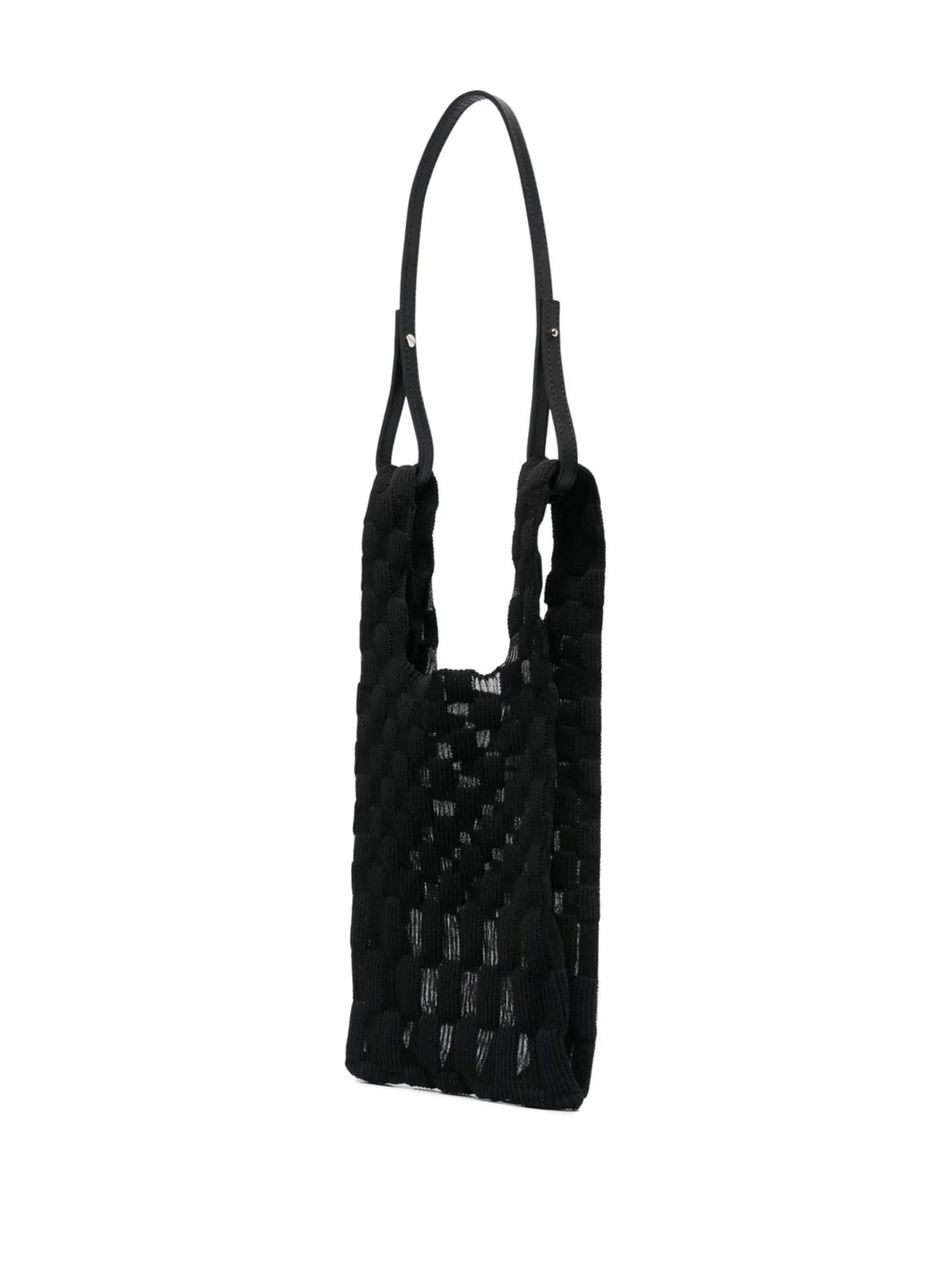 interwoven semi-sheer tote bag